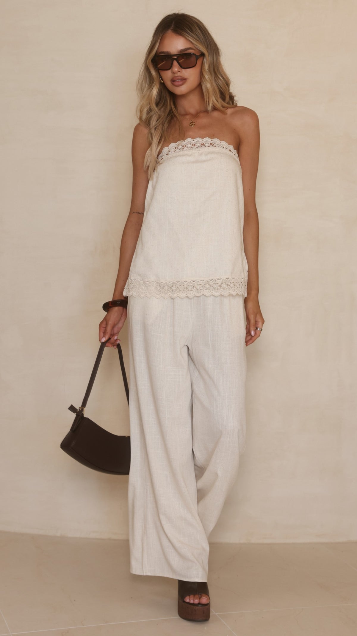Luna Top and Pants Set - Oat - Billy J