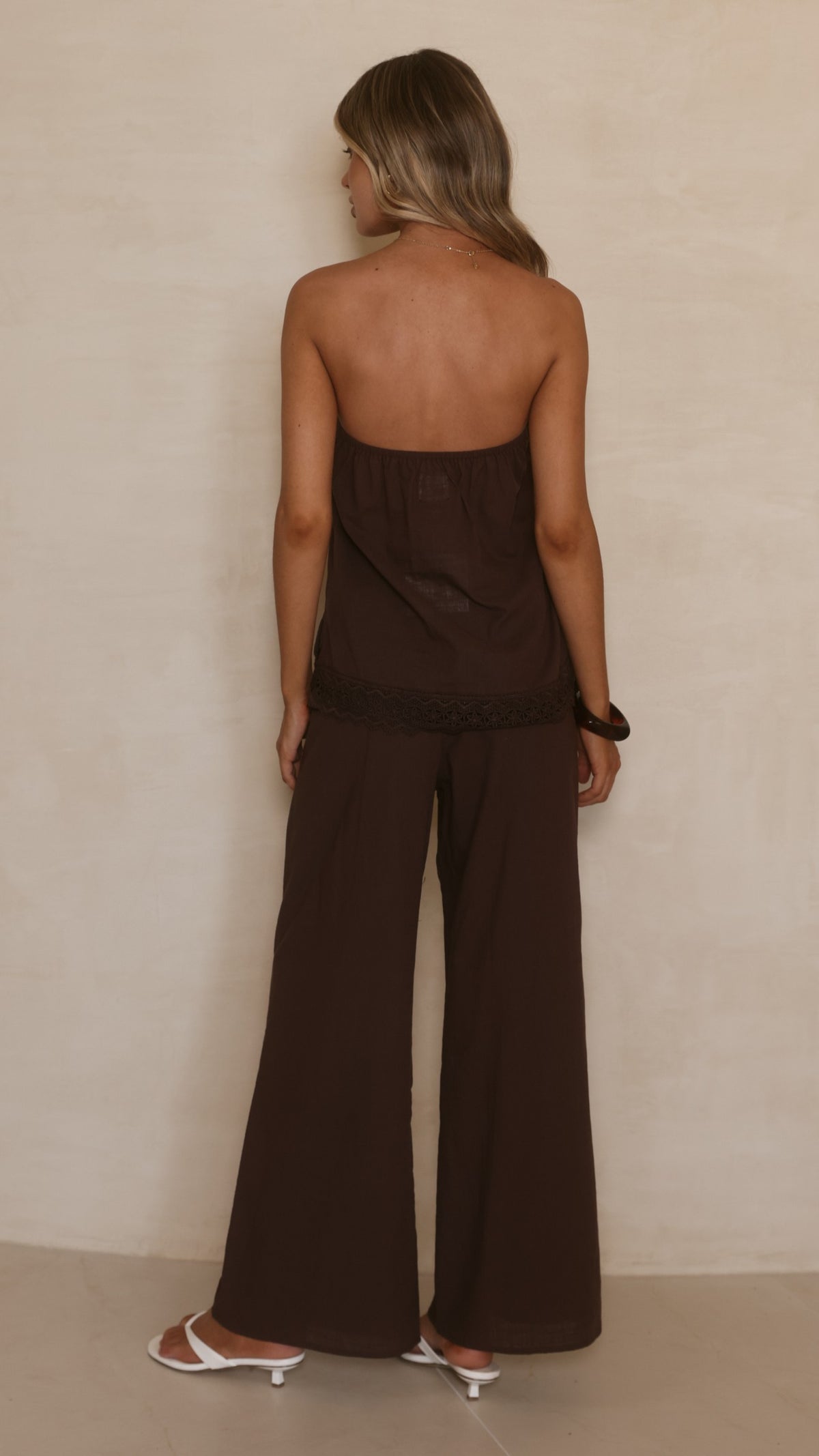 Luna Top and Pants Set - Chocolate - Billy J