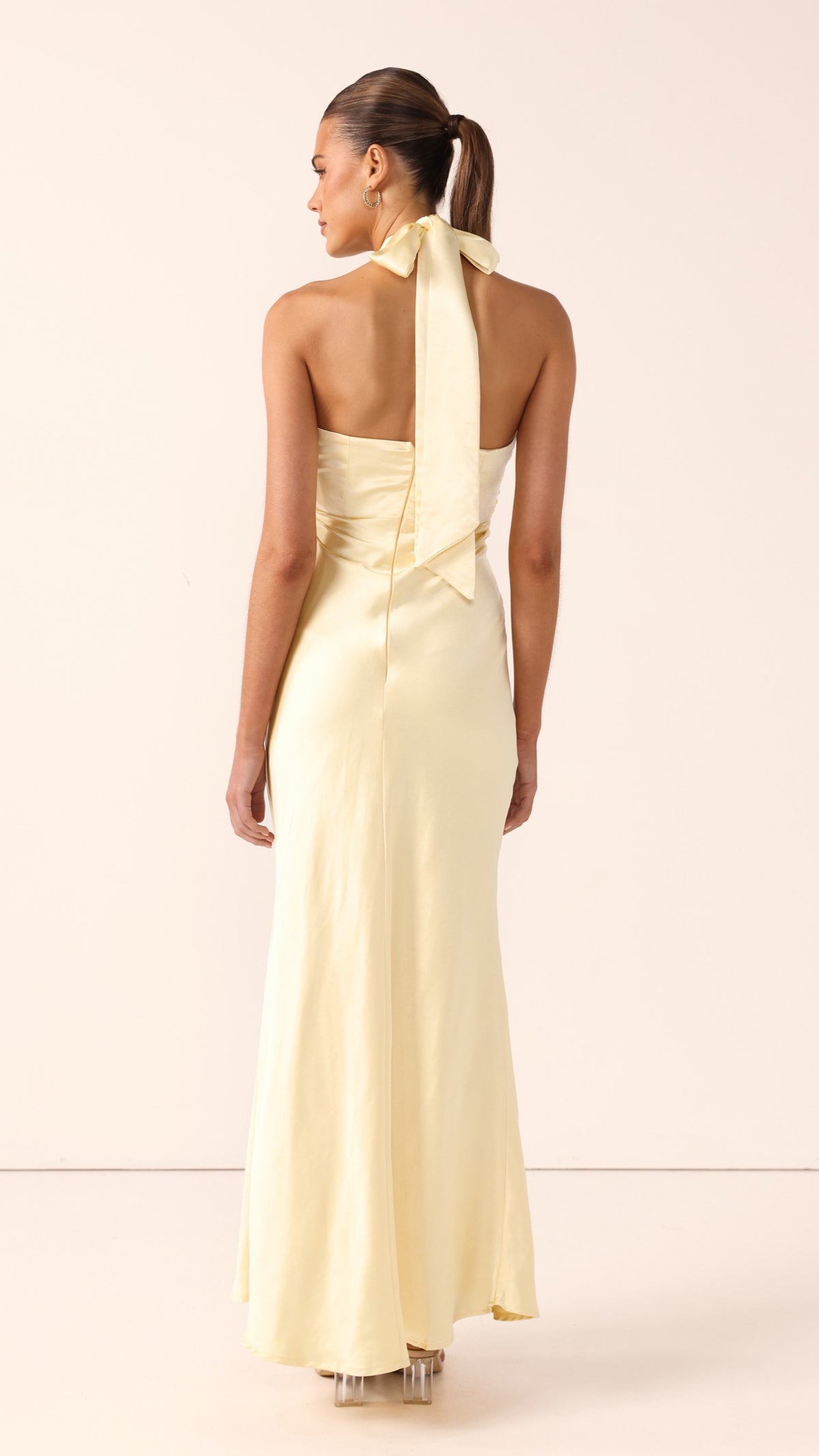 Grace Halter Maxi Dress - Yellow - Billy J
