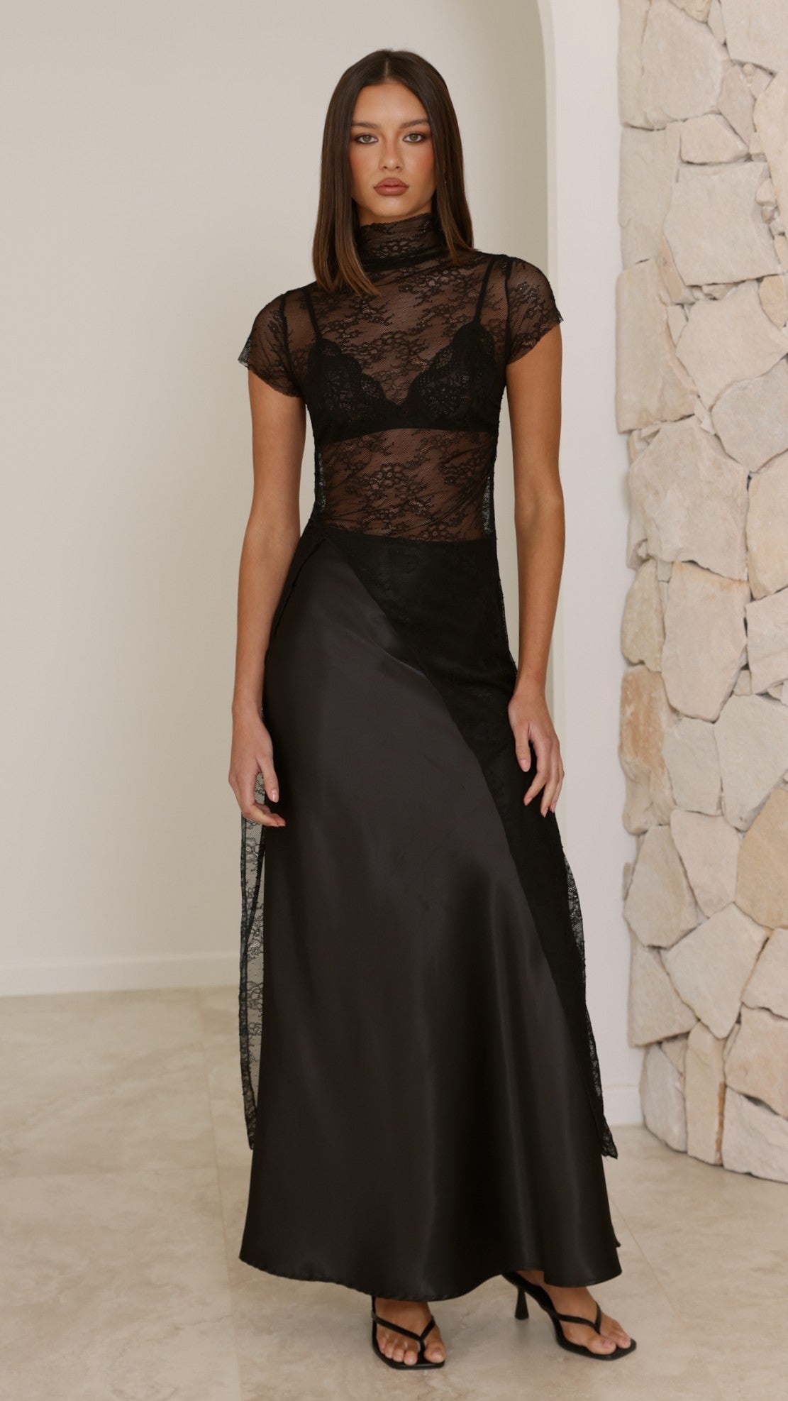 Ria Sheer Top - Black Lace - Billy J