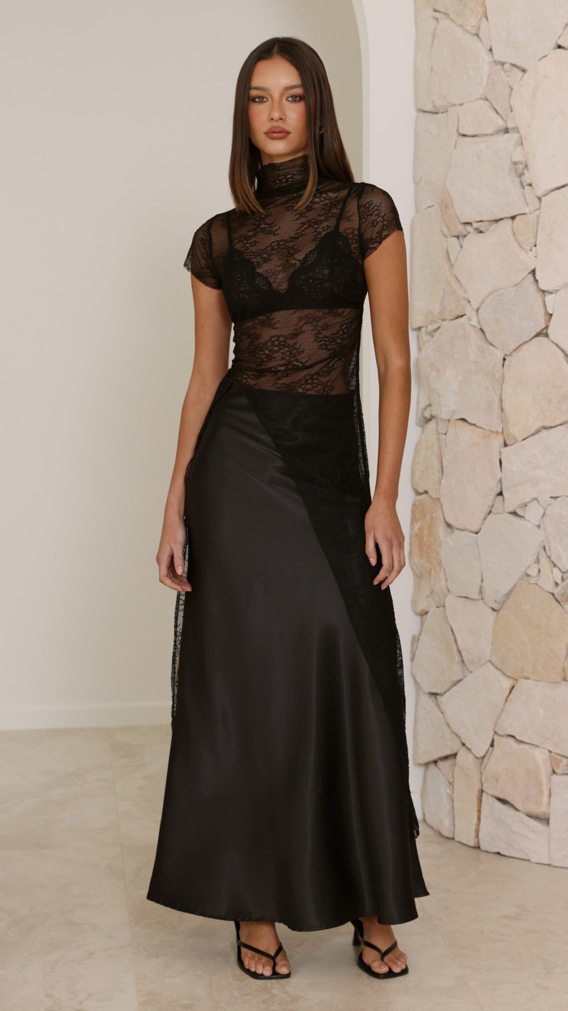 Ria Sheer Top - Black Lace - Billy J