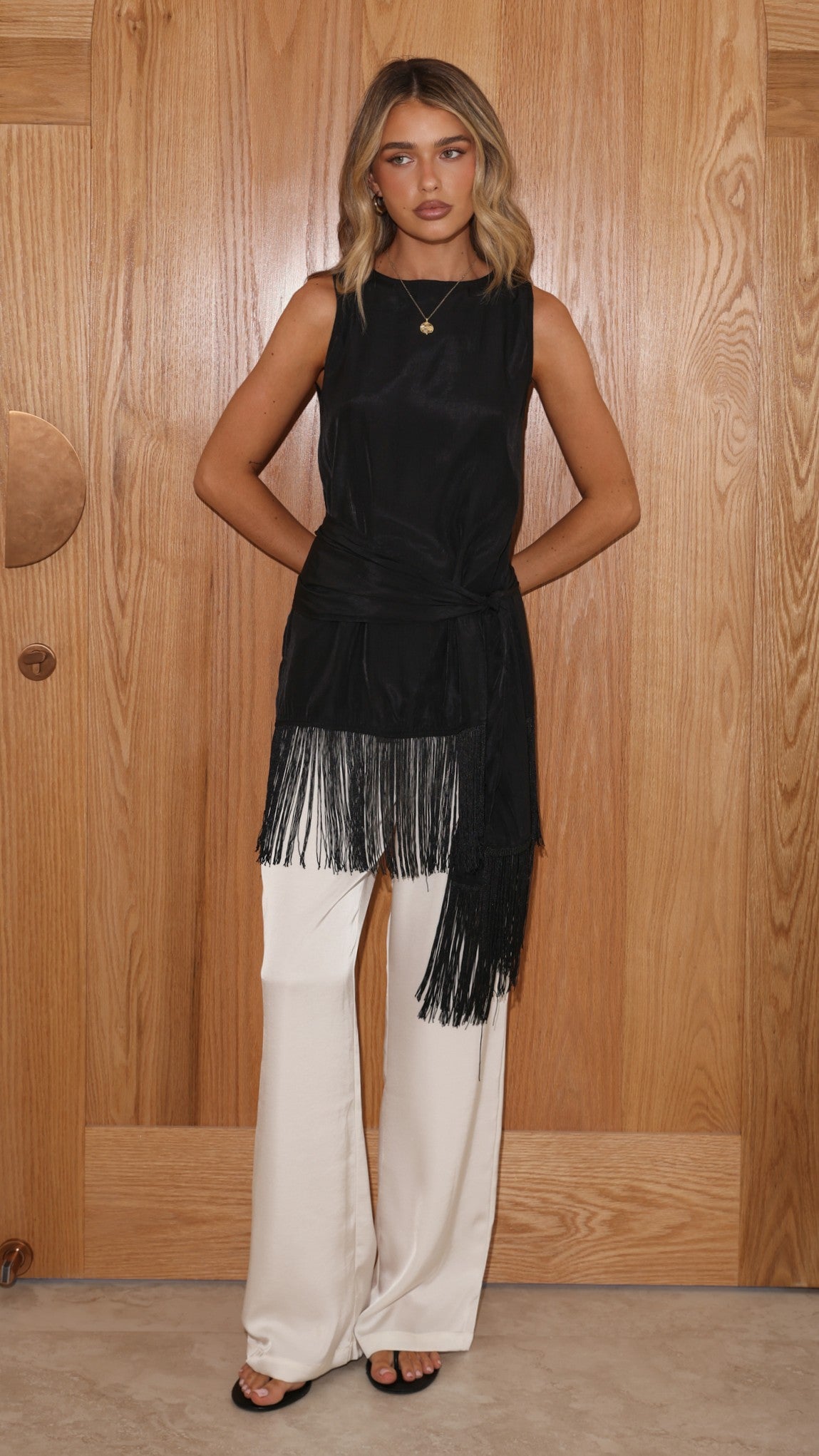 Taysha Tunic Top - Black - Billy J
