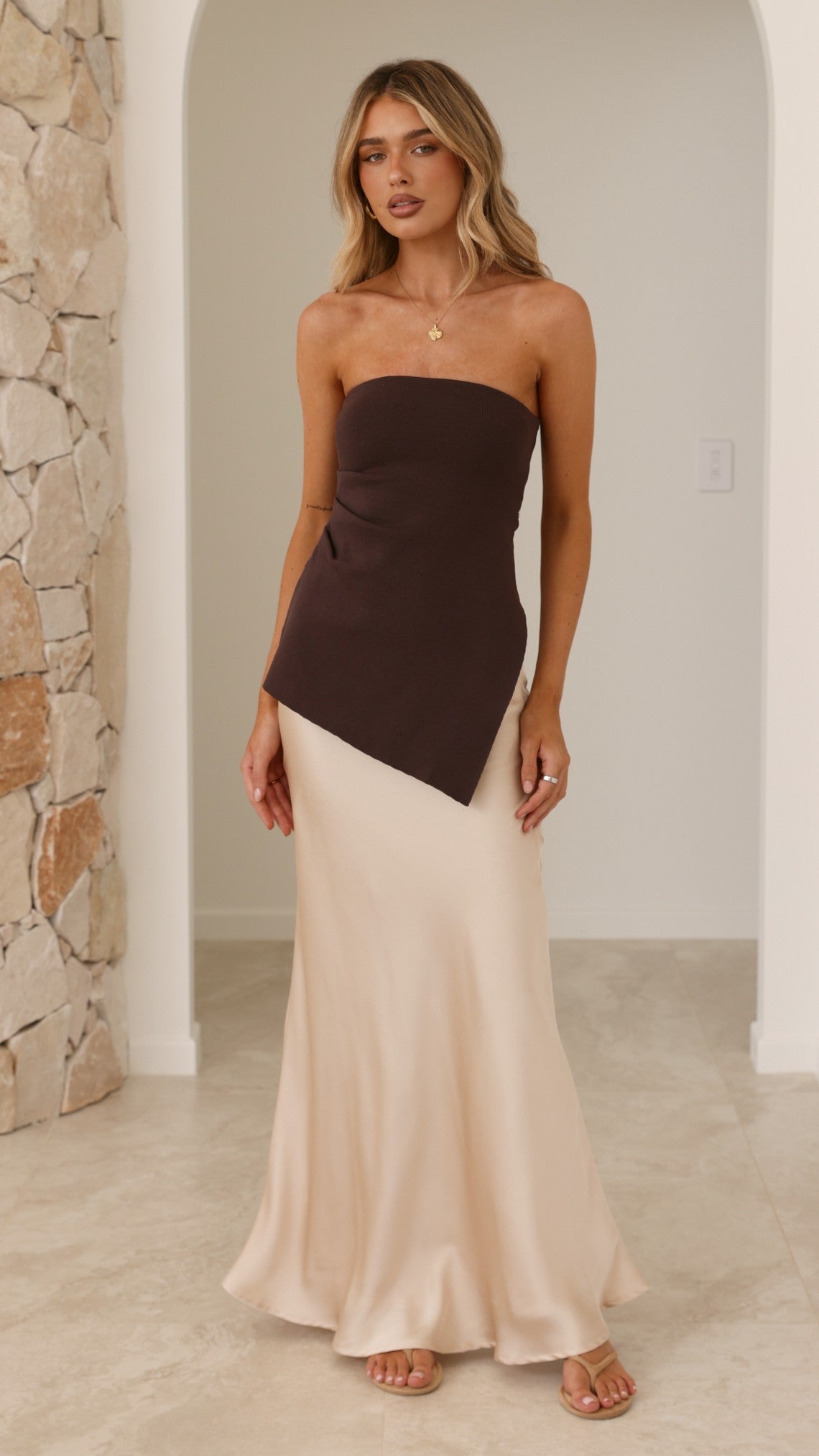 Jayliah Maxi Skirt - Champagne - Billy J