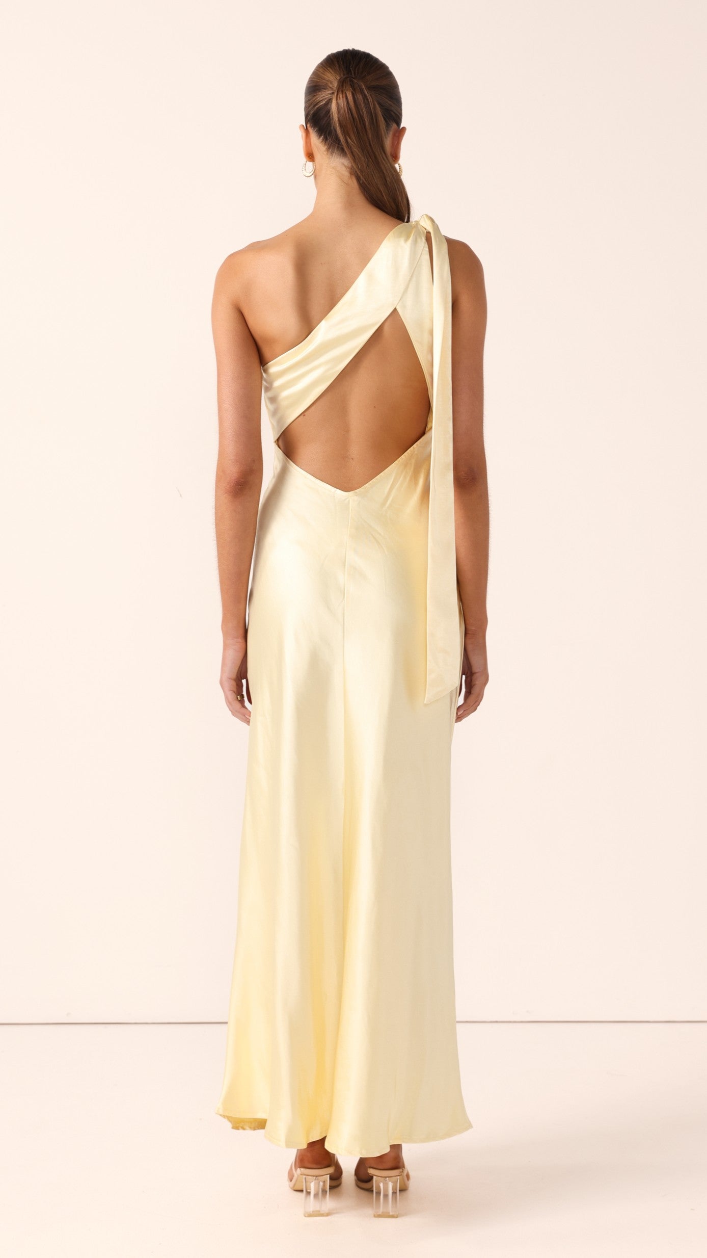Halle One Shoulder Maxi Dress - Yellow - Billy J