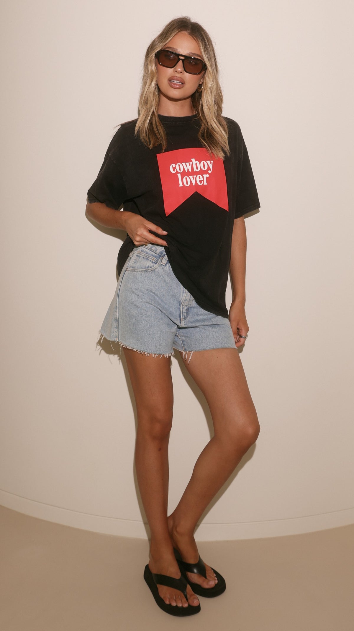 Cowboy Lover Oversized T-Shirt - Black - Billy J