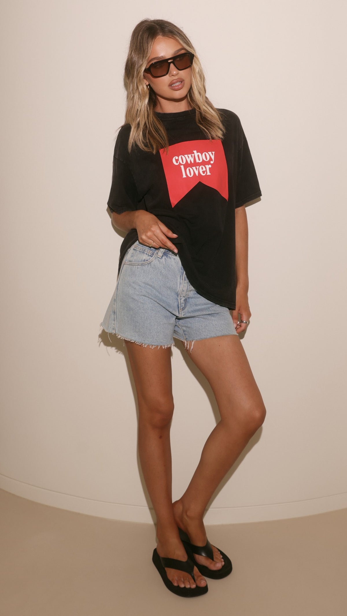 Cowboy Lover Oversized T-Shirt - Black - Billy J