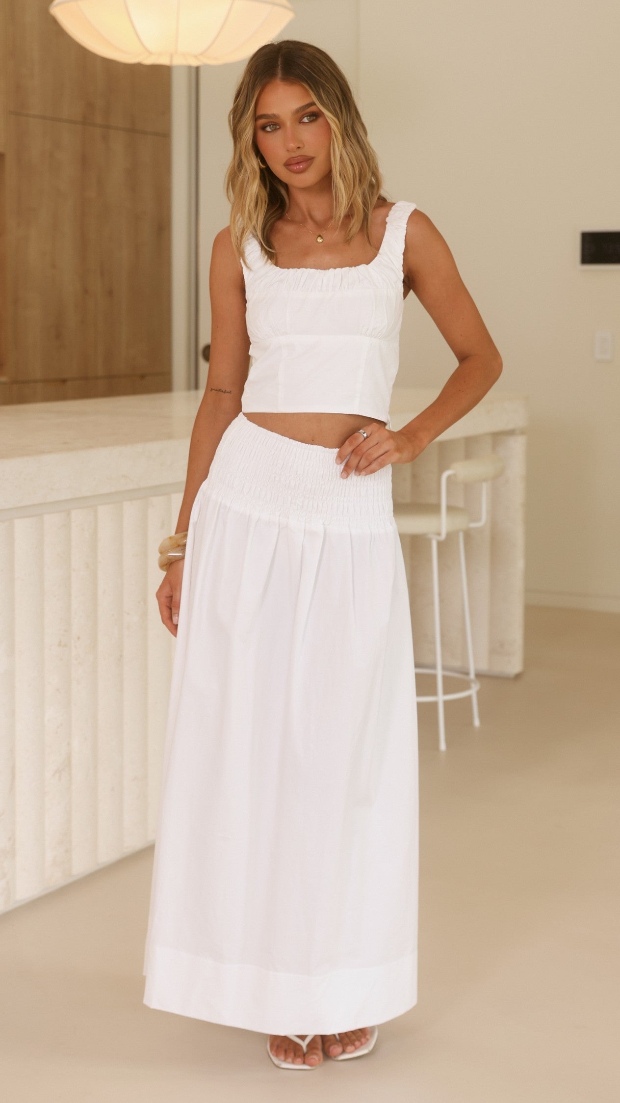 Lakeisha Maxi Skirt - White - Buy Women's Skirts - Billy J
