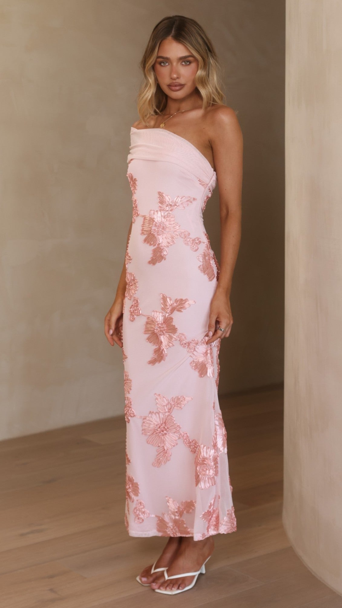 Faith Maxi Dress - Blush Floral - Billy J
