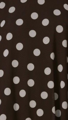 Amryn Maxi Dress - Choc/White Polka Dot - Billy J