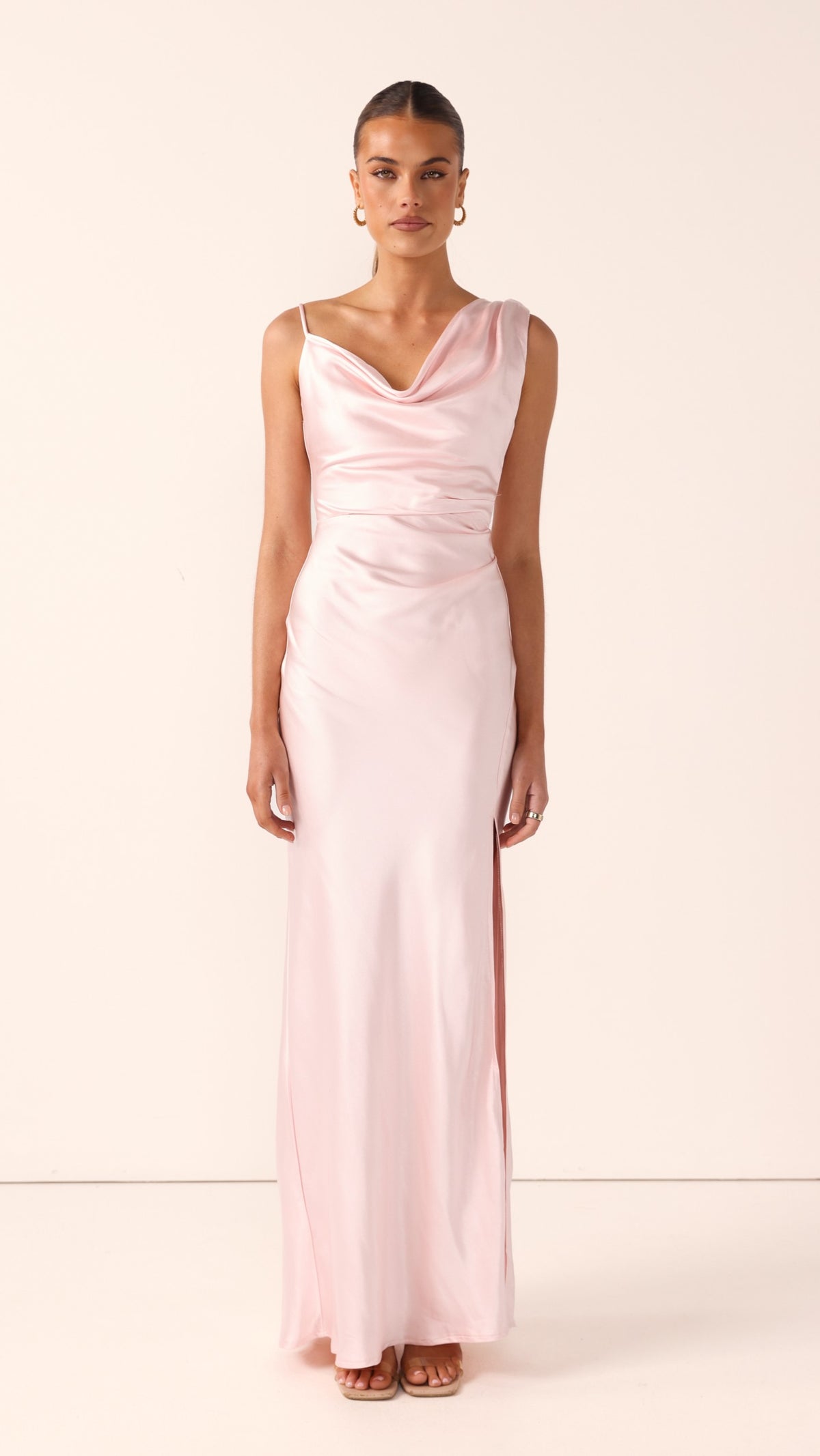 Iris Asymmetrical Maxi Dress - Pink - Billy J