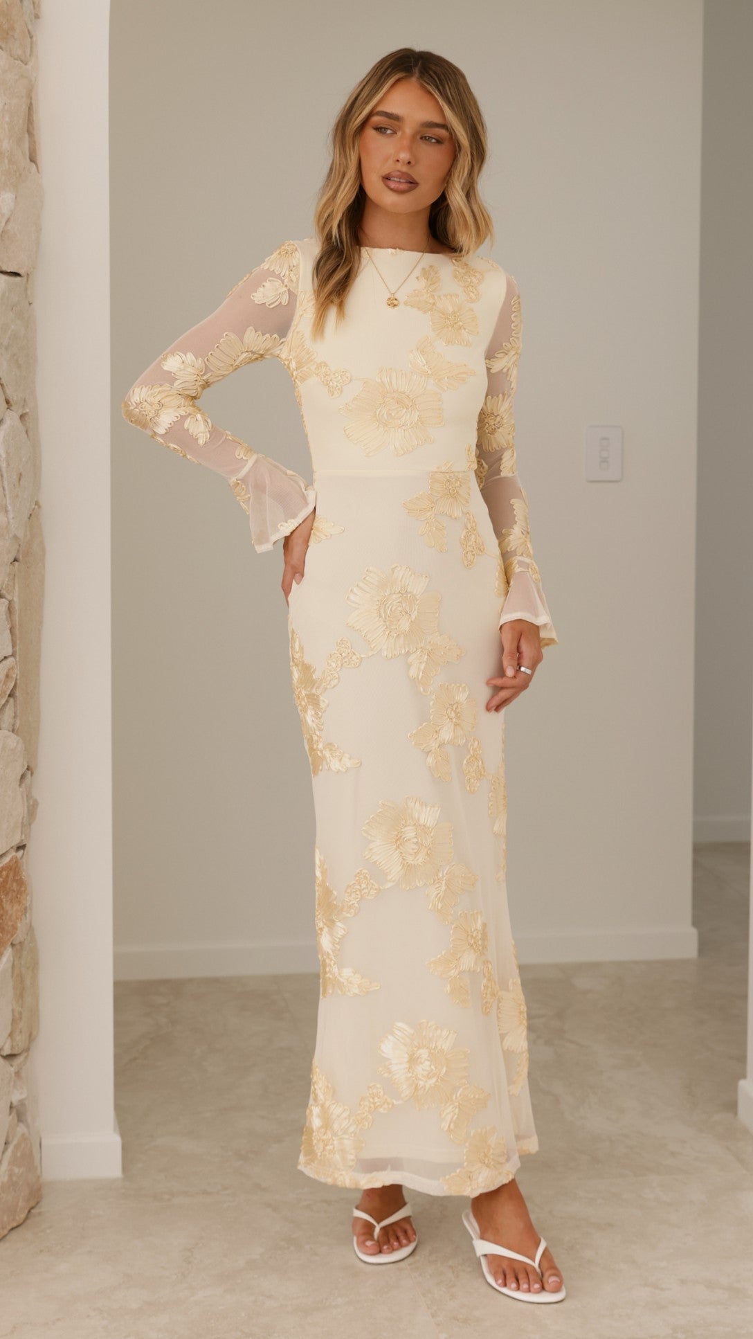 Lottie Maxi Dress - Yellow - Billy J