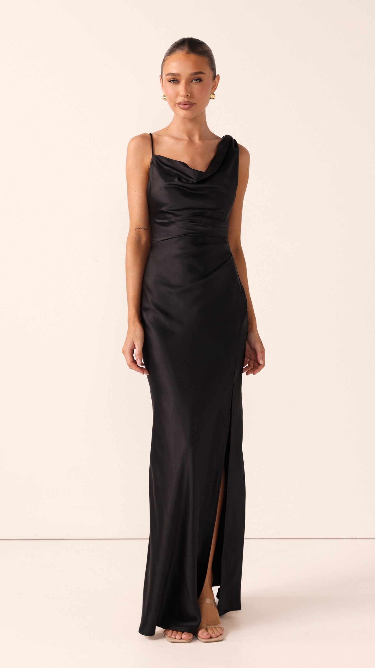 Iris Asymmetrical Maxi Dress - Black - Buy Women's Dresses