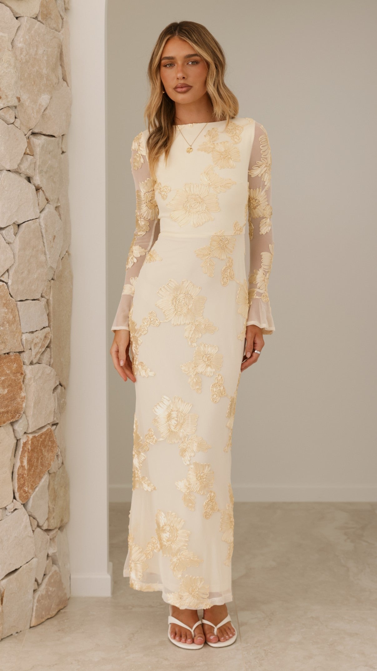 Lottie Maxi Dress - Yellow - Billy J