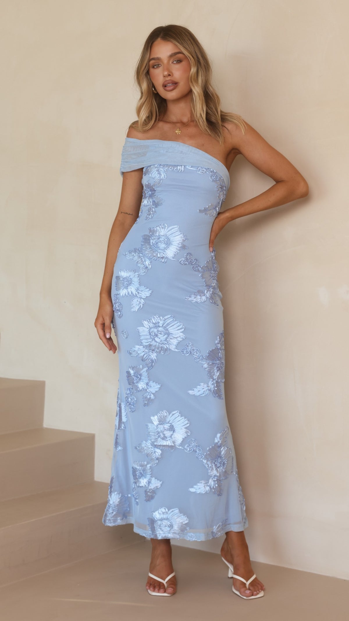 Faith Maxi Dress - Blue Floral - Billy J