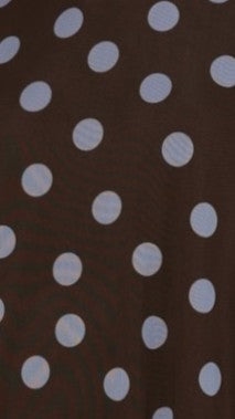 Amryn Maxi Dress - Choc/Blue Polka Dot - Billy J