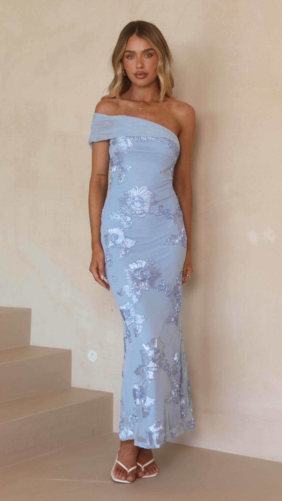 Faith Maxi Dress - Blue Floral - Billy J