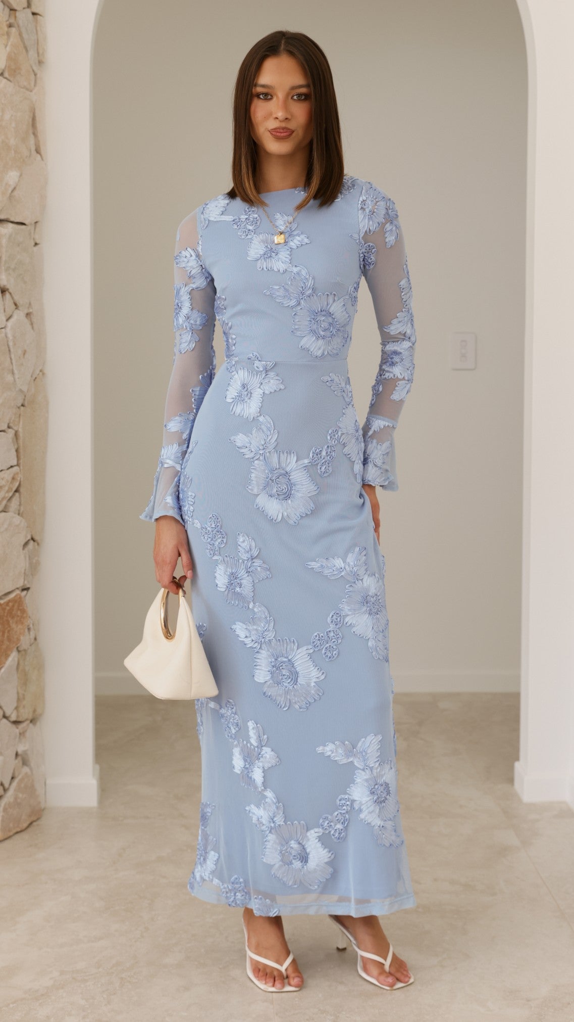 Lottie Maxi Dress - Blue - Billy J