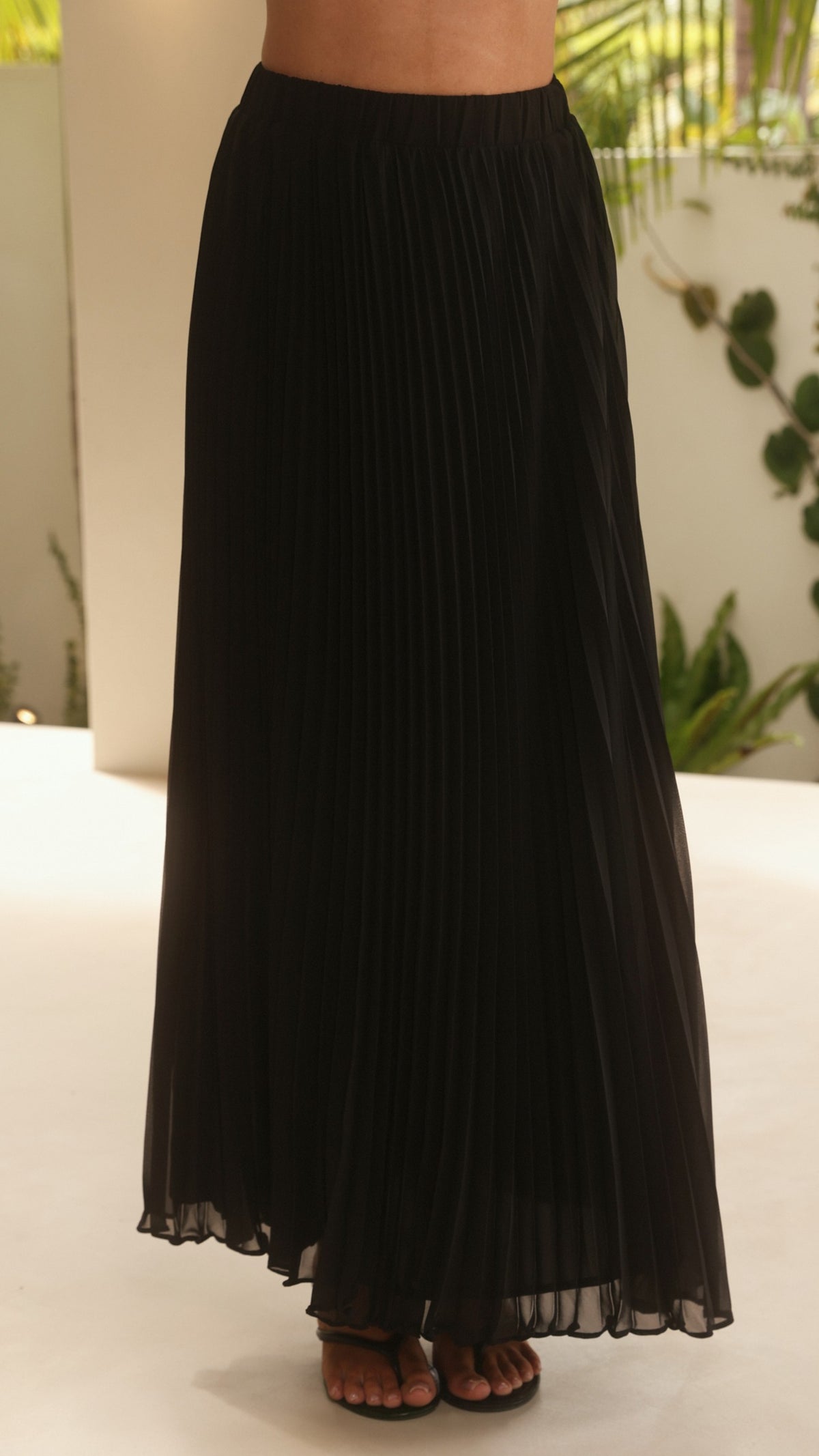 Cambree Peplum Top and Maxi Skirt Set - Black - Billy J