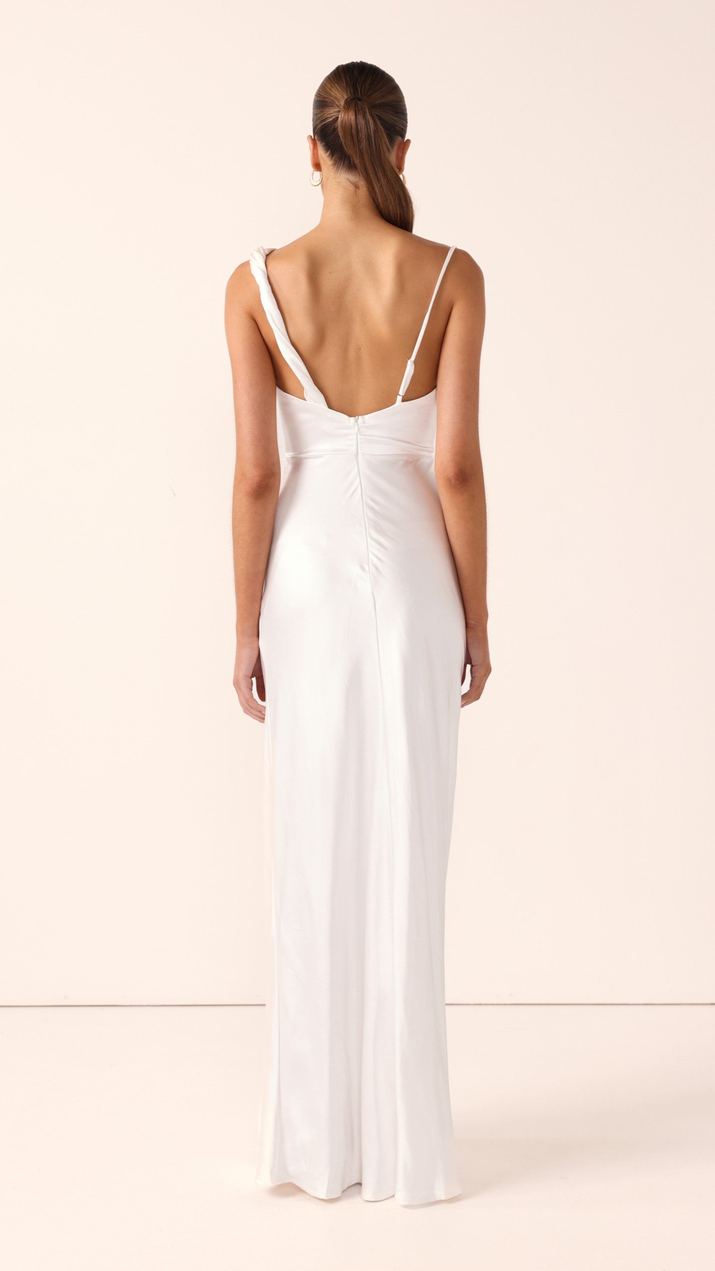 Iris Asymmetrical Maxi Dress - Ivory - Billy J