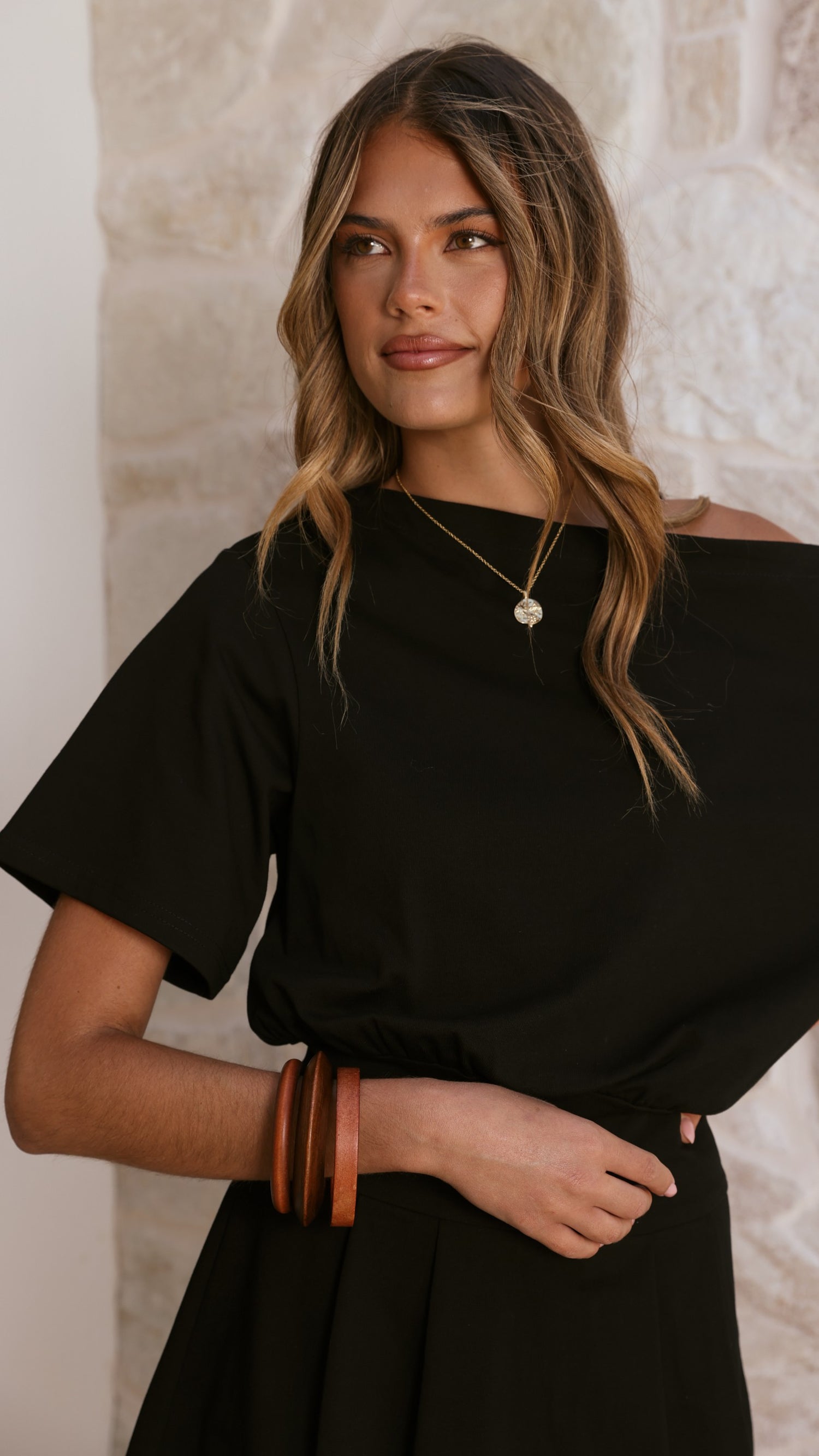 Trio Timber Bangle Set - Tan - Billy J