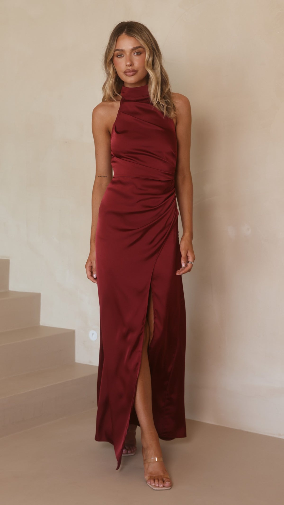 Cara Maxi Dress - Wine - Billy J
