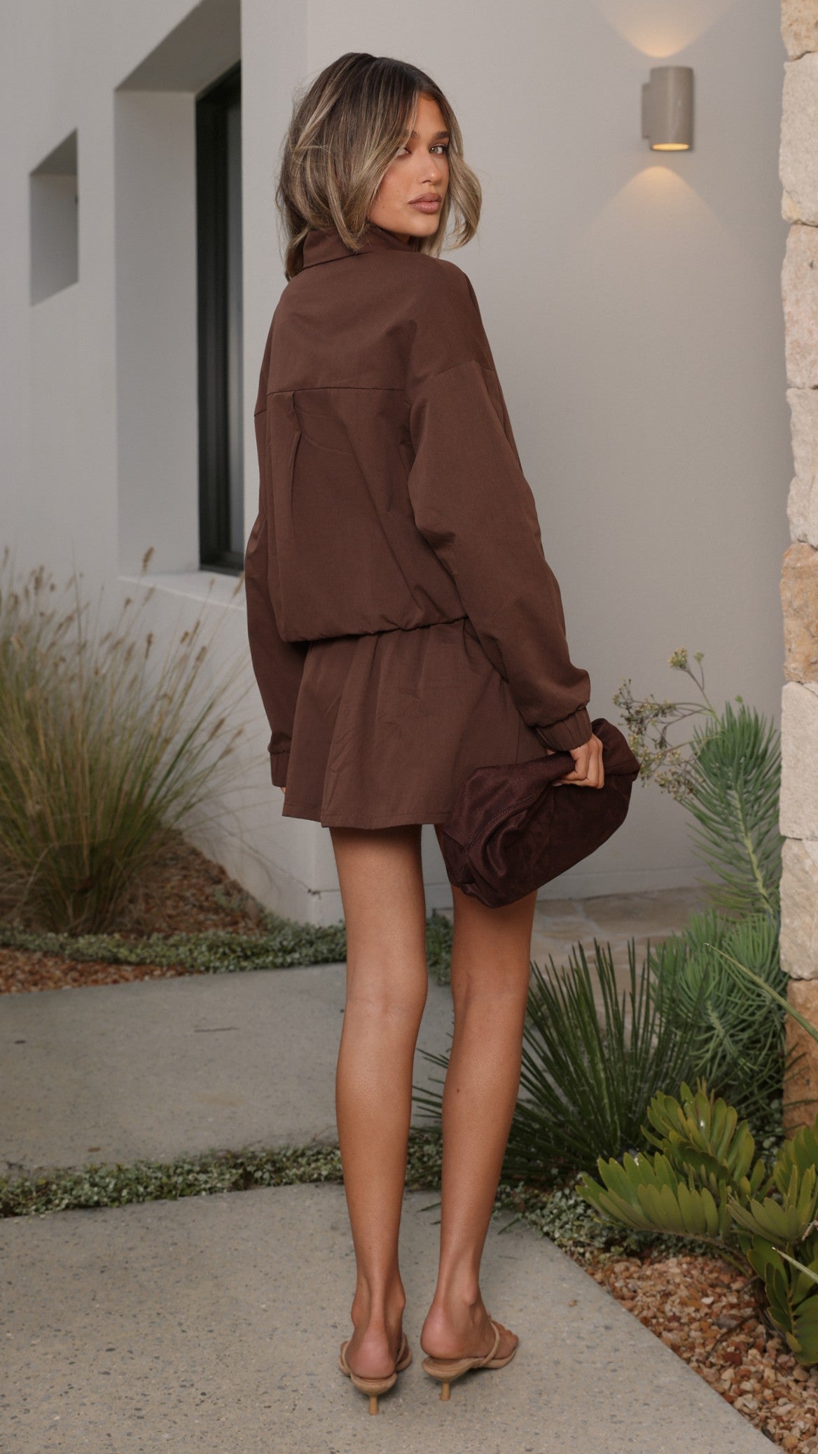 Grace Bomber Jacket - Chocolate - Billy J