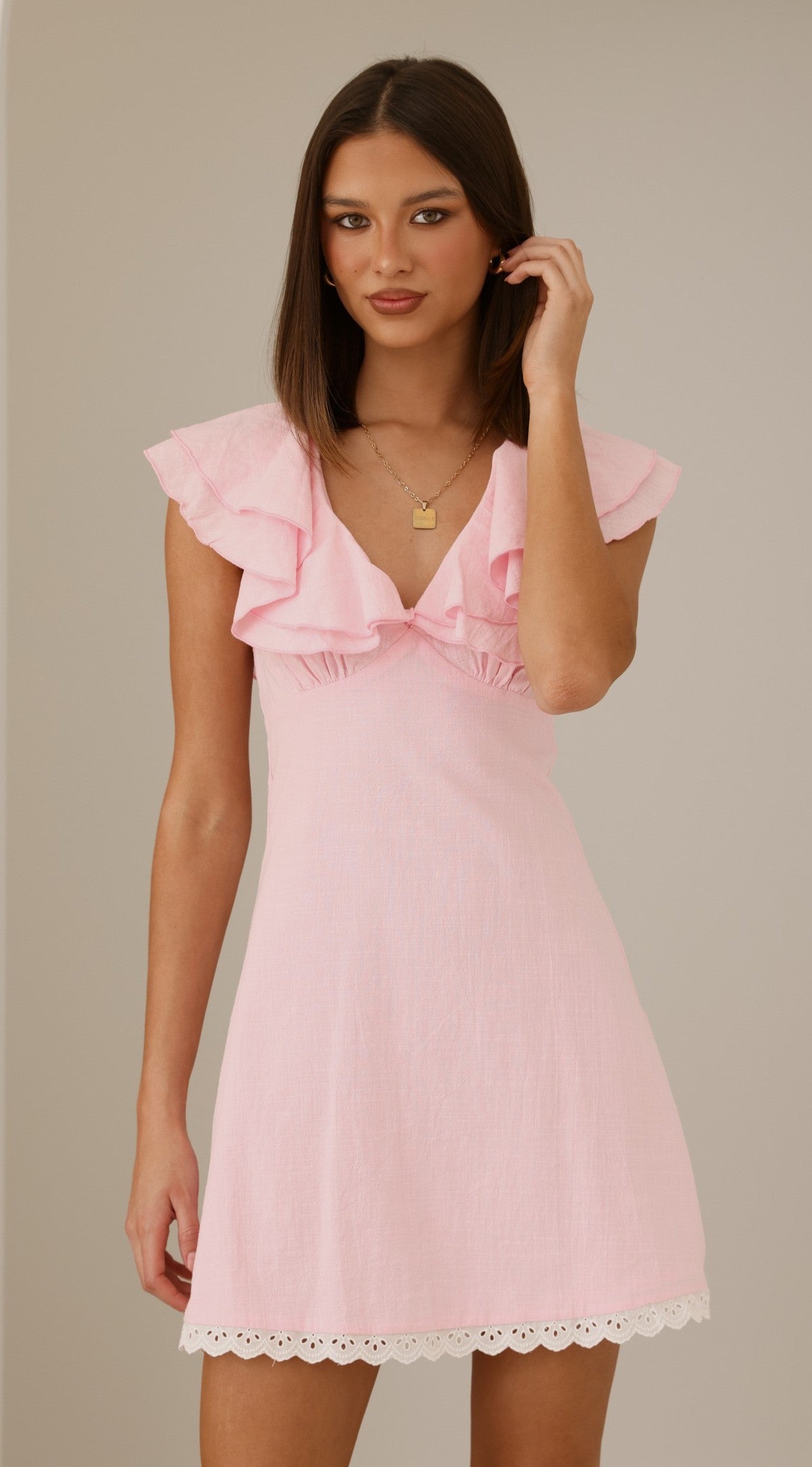 Hattie Mini Dress - Pink - Billy J