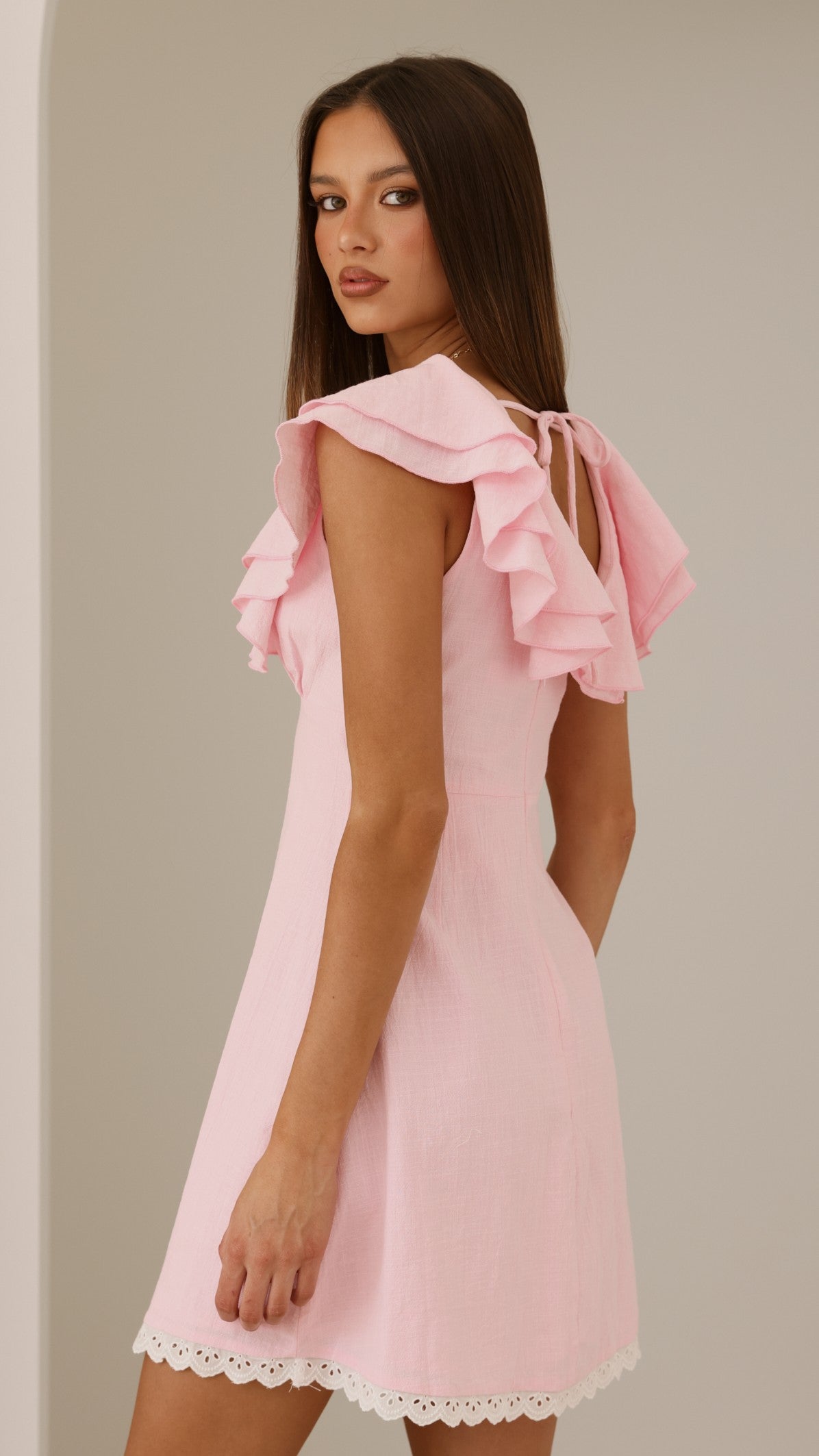 Hattie Mini Dress - Pink - Billy J