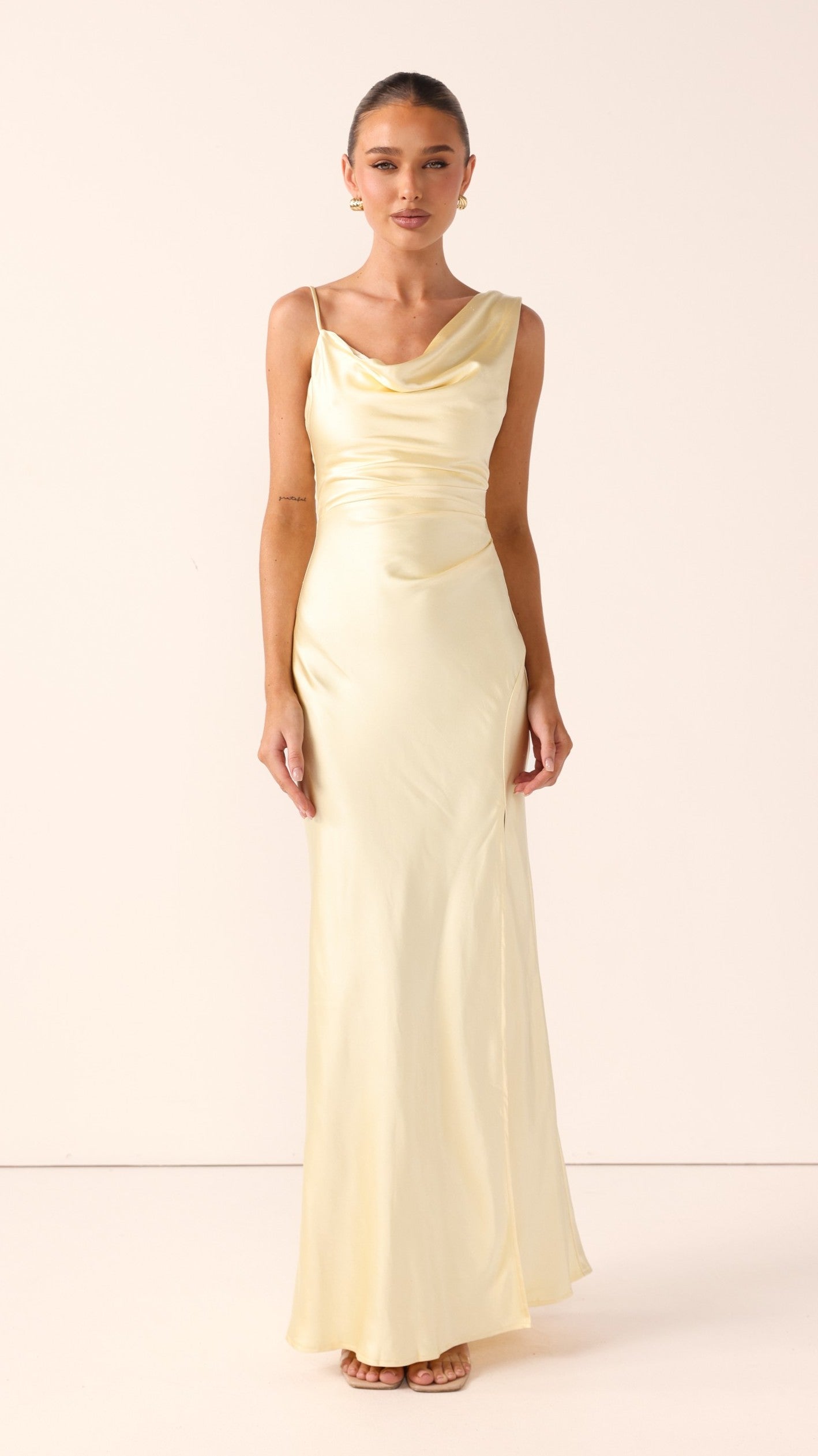 Iris Asymmetrical Maxi Dress - Yellow - Billy J