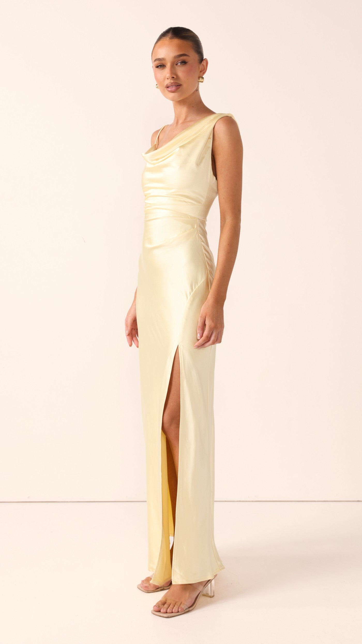 Iris Asymmetrical Maxi Dress - Yellow - Billy J