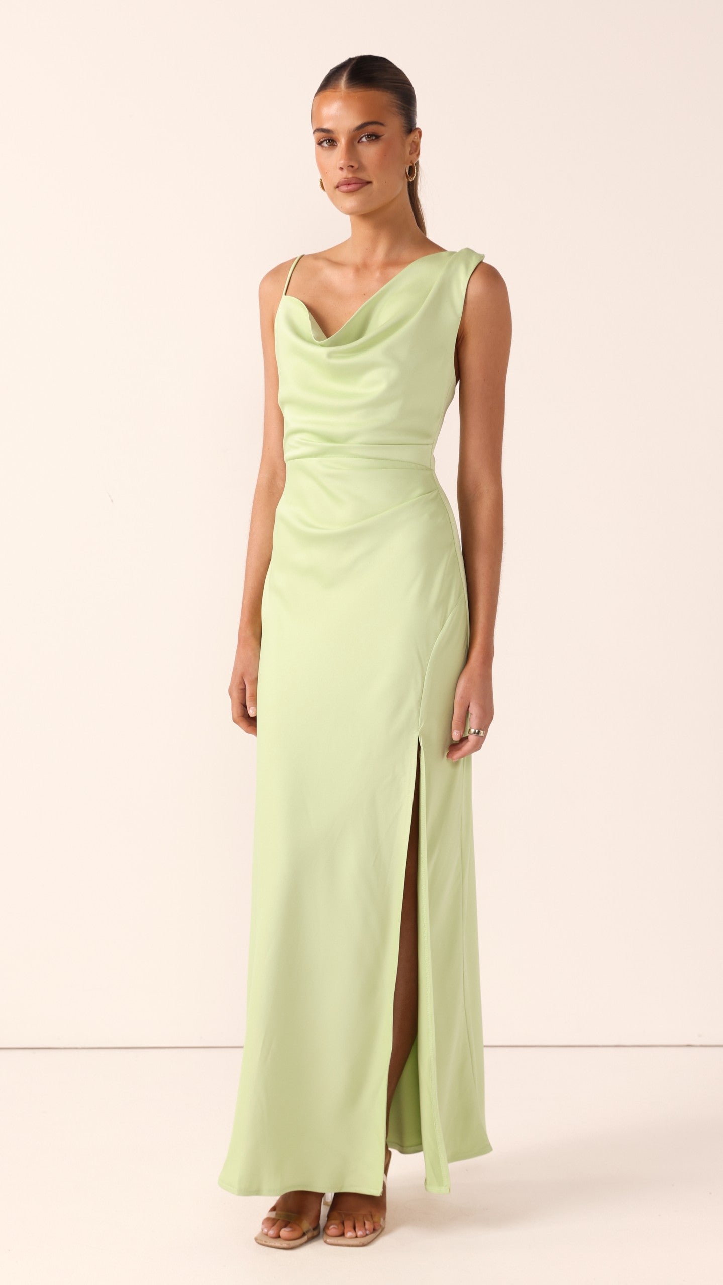 Iris Asymmetrical Maxi Dress - Key Lime - Billy J