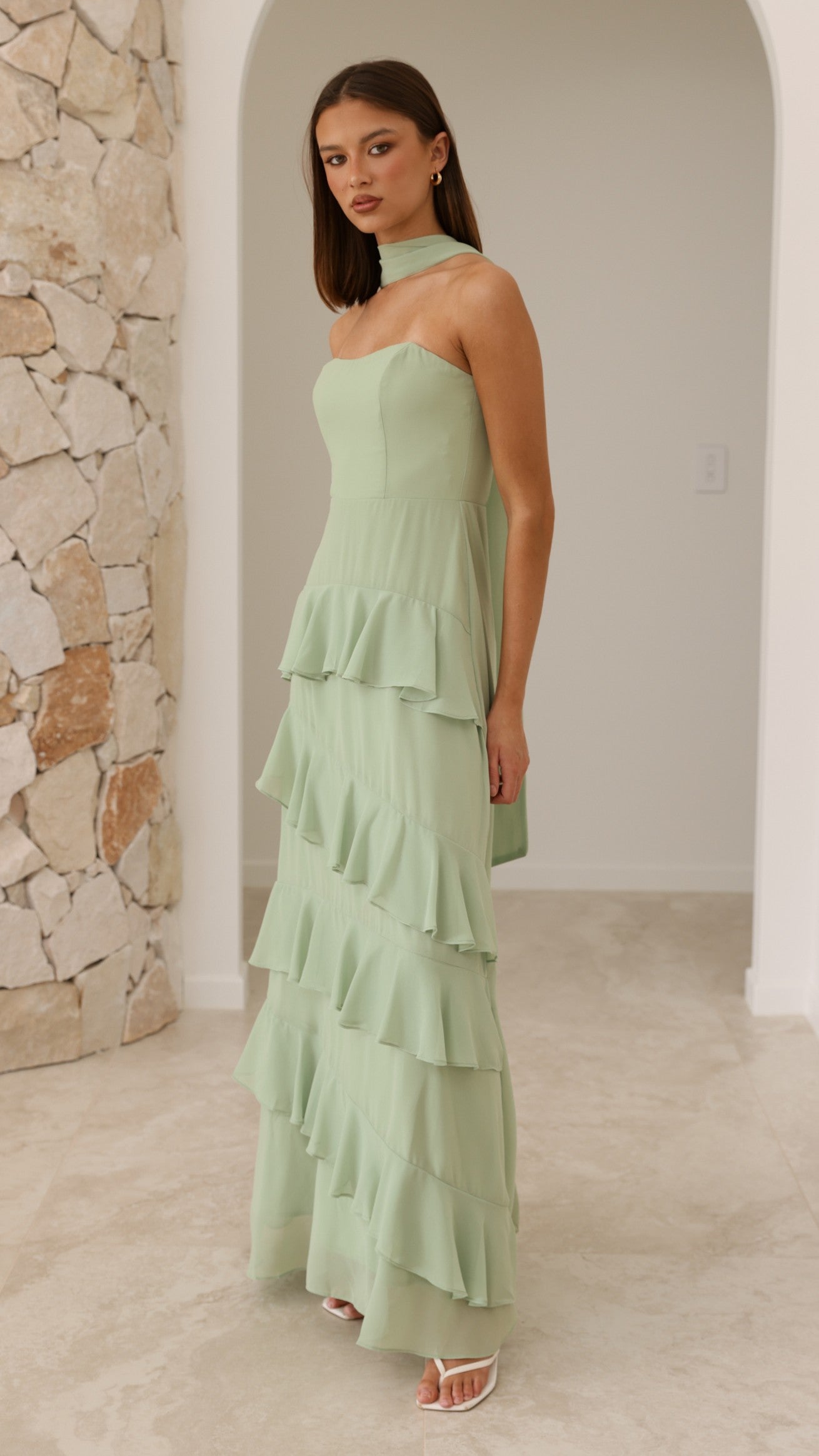 Flora Maxi Dress - Sage - Billy J