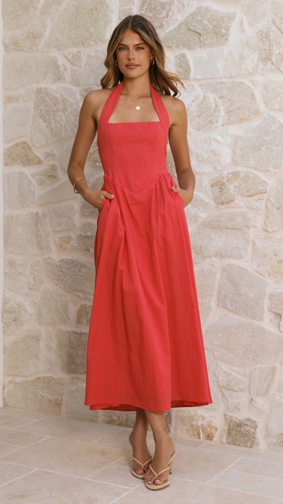 Caden Maxi Dress - Red - Buy Women's Dresses - Billy J
