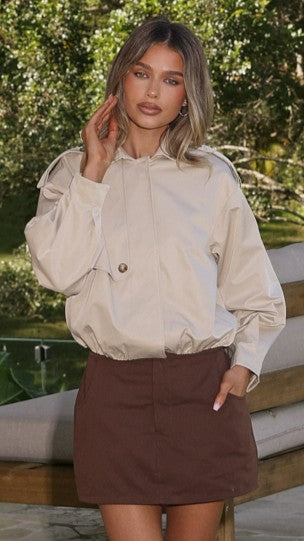Jazz Trench Bomber - Light Beige - Billy J