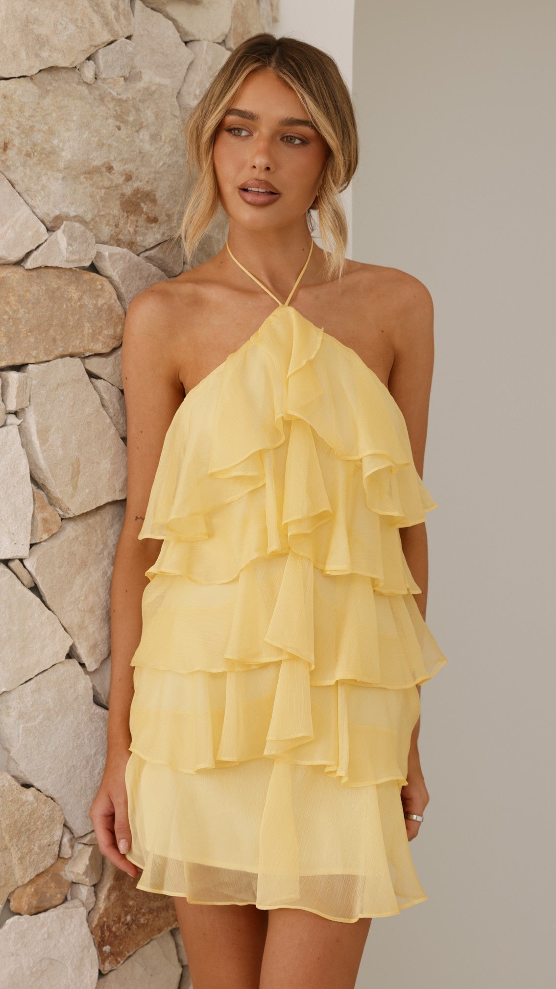 Soho Mini Dress - Yellow - Billy J