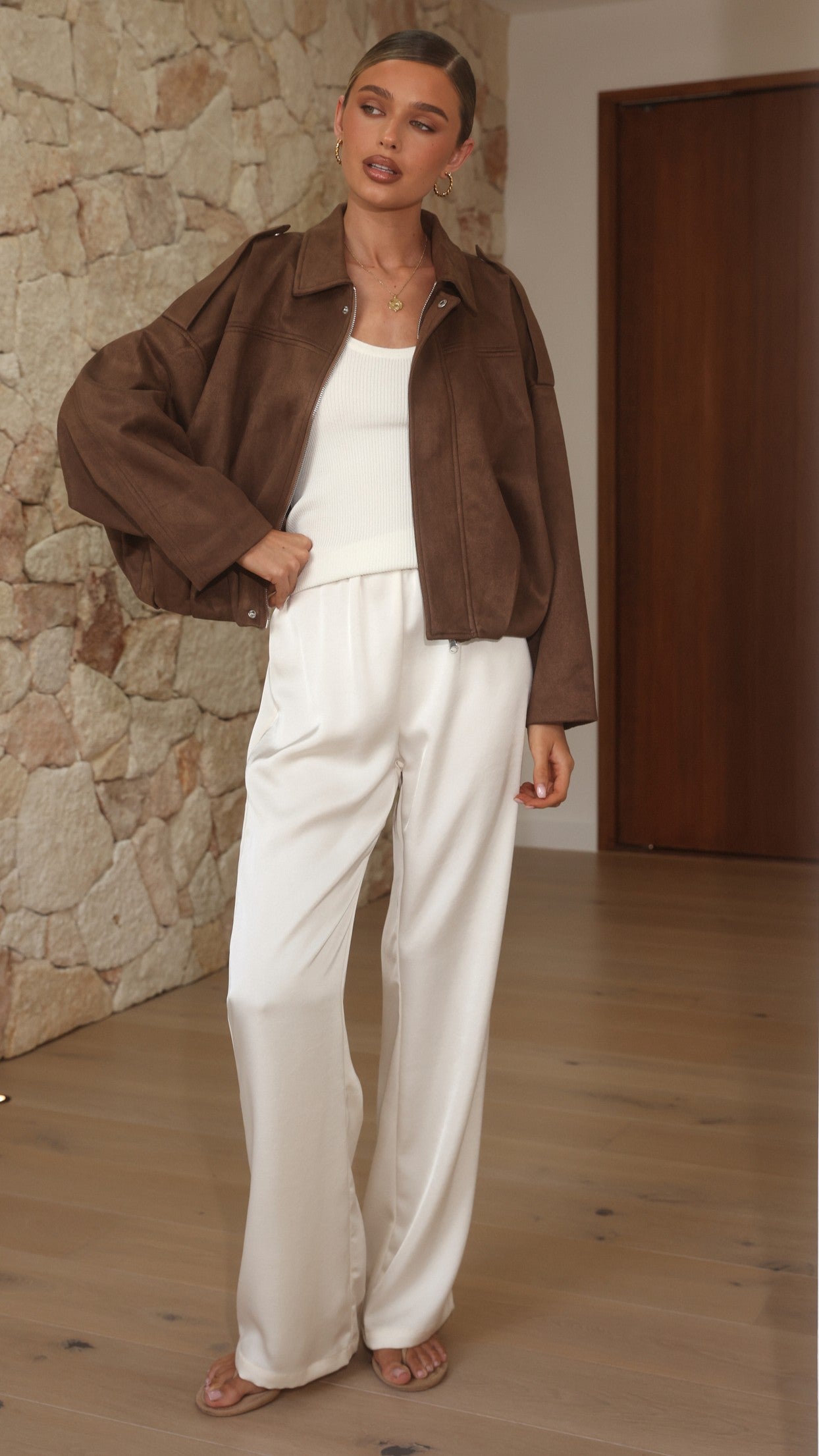 Phoenix Bomber Jacket - Brown - Billy J