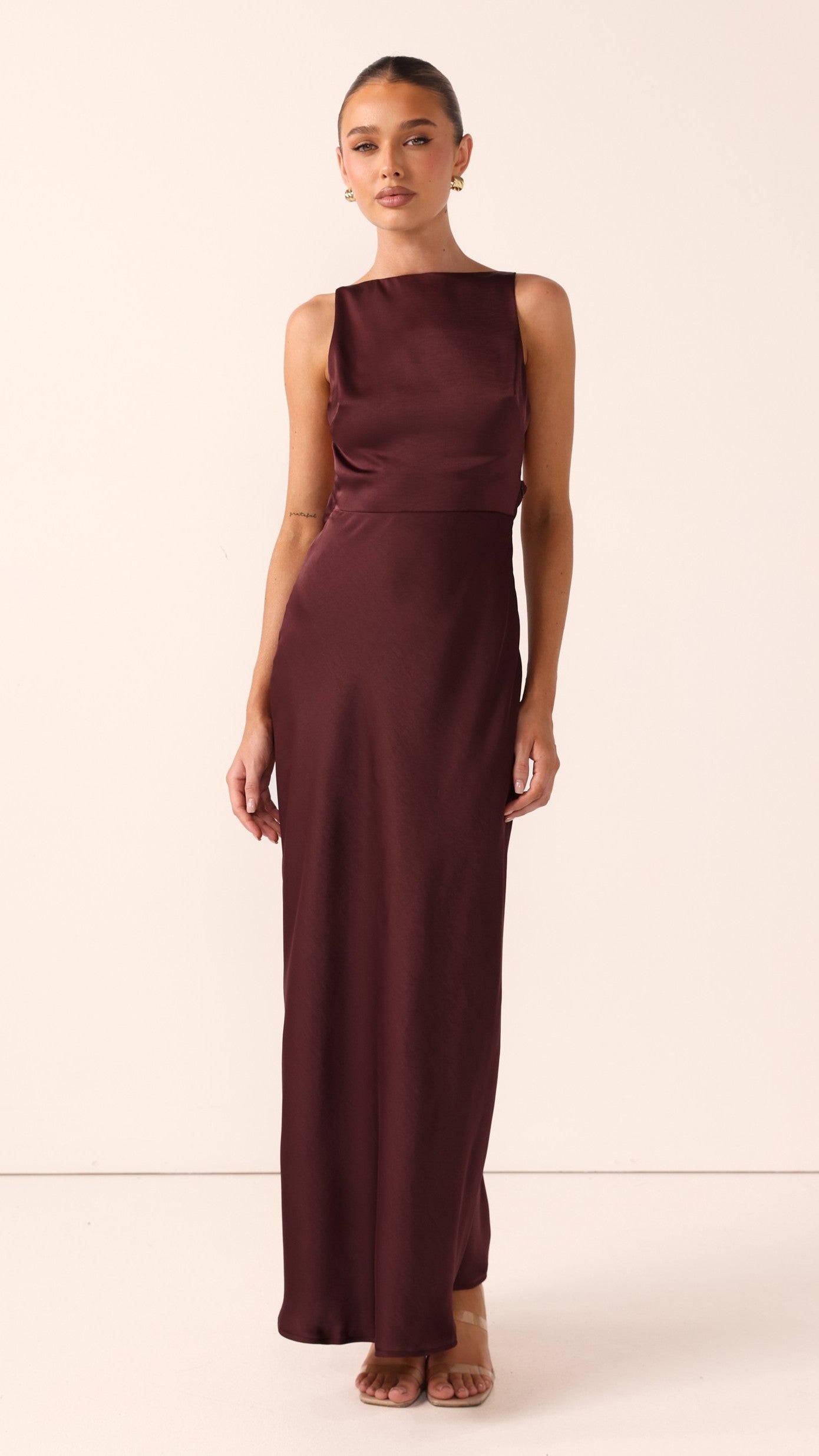 Sia Maxi Dress - Chocolate - Billy J