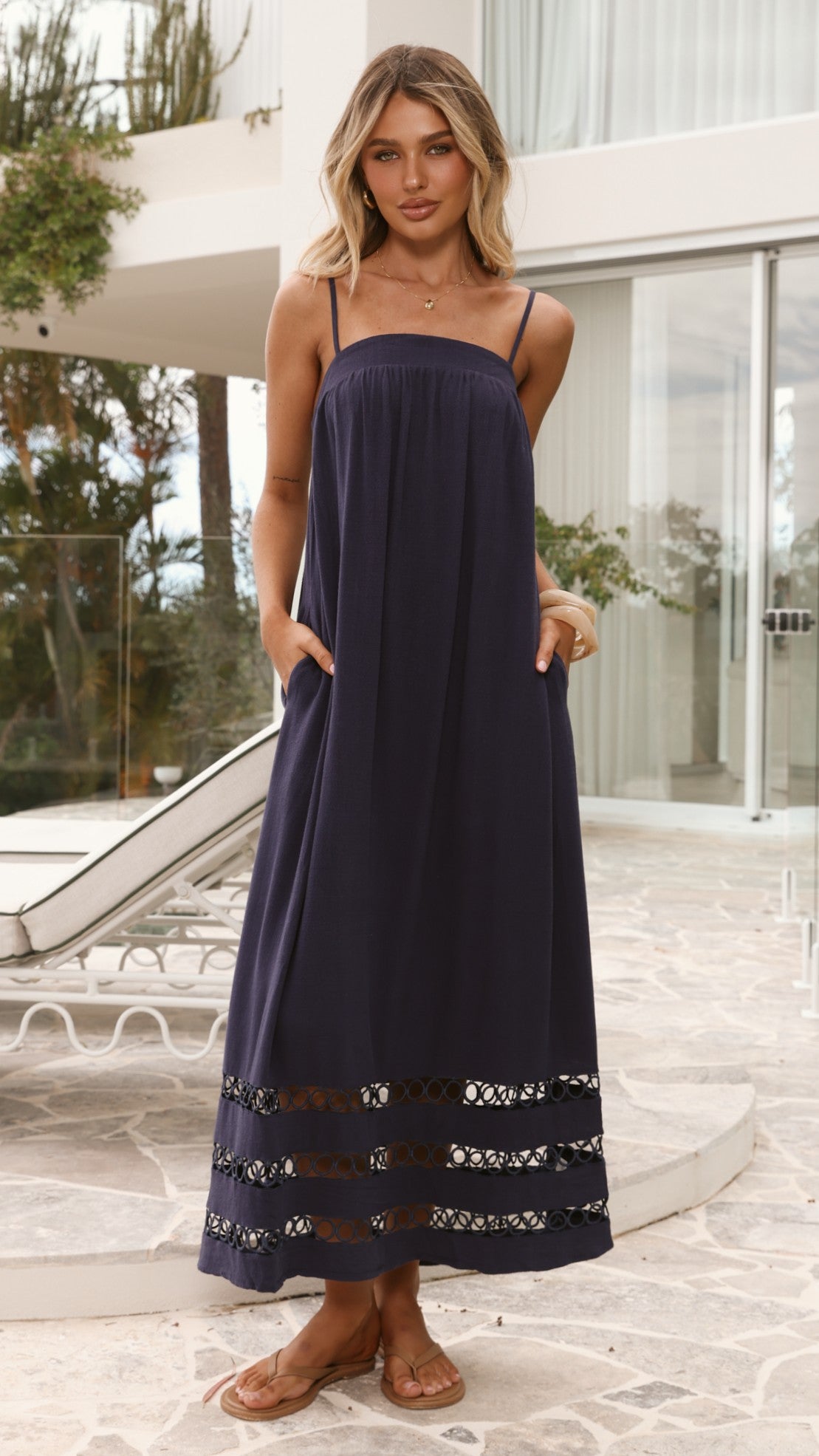 Claire Maxi Dress - Navy - Billy J