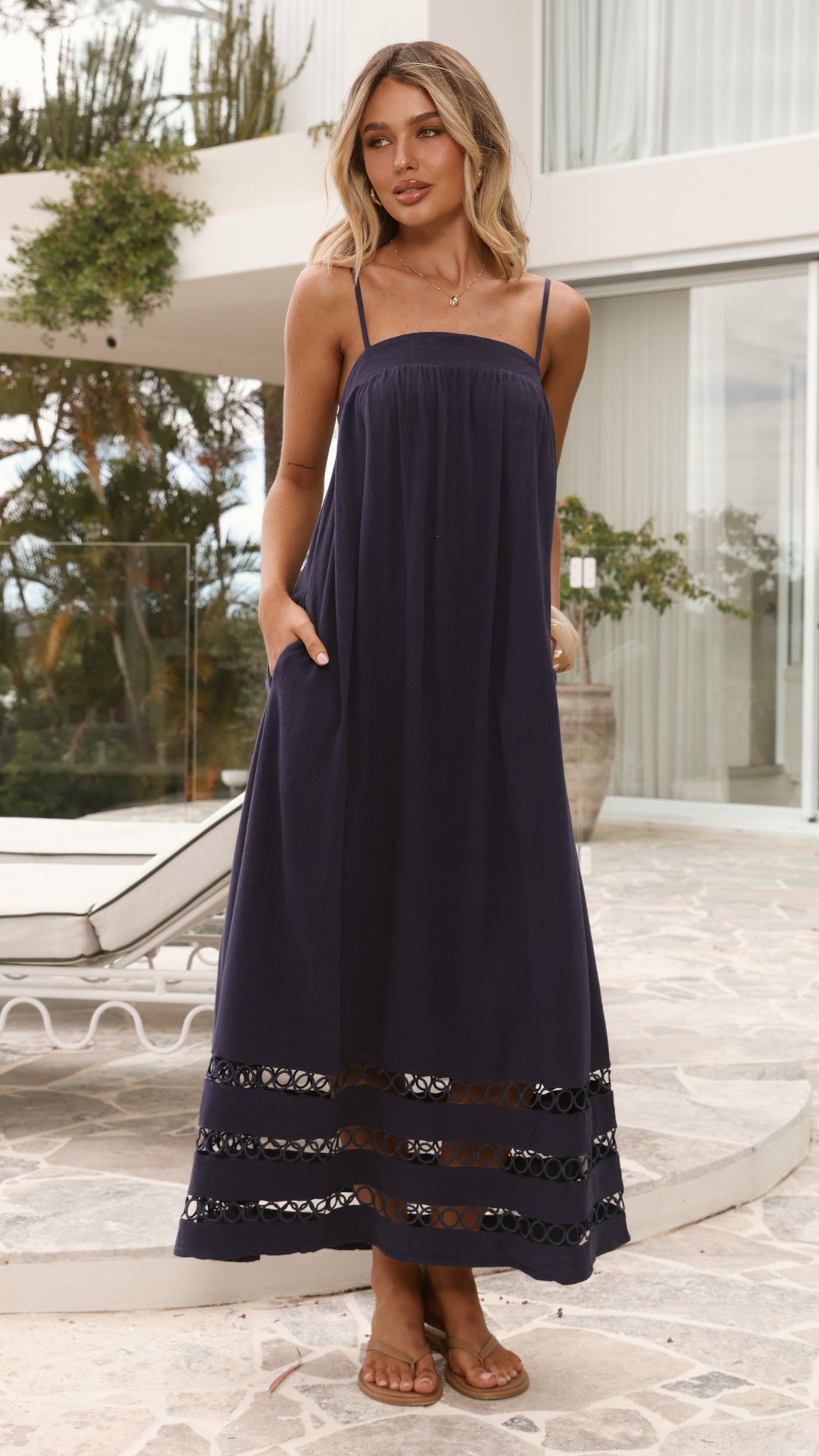 Claire Maxi Dress - Navy - Billy J