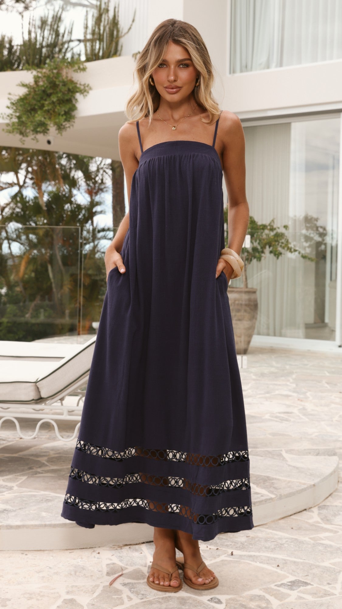 Claire Maxi Dress - Navy - Billy J