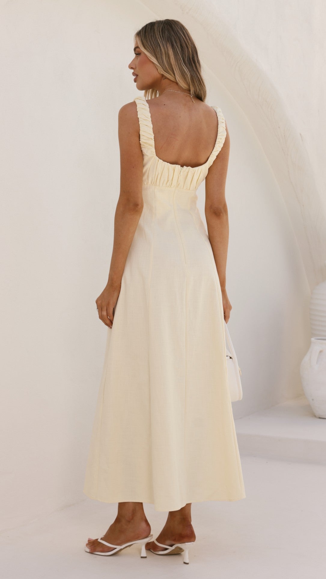 Adley Maxi Dress - Lemon - Billy J