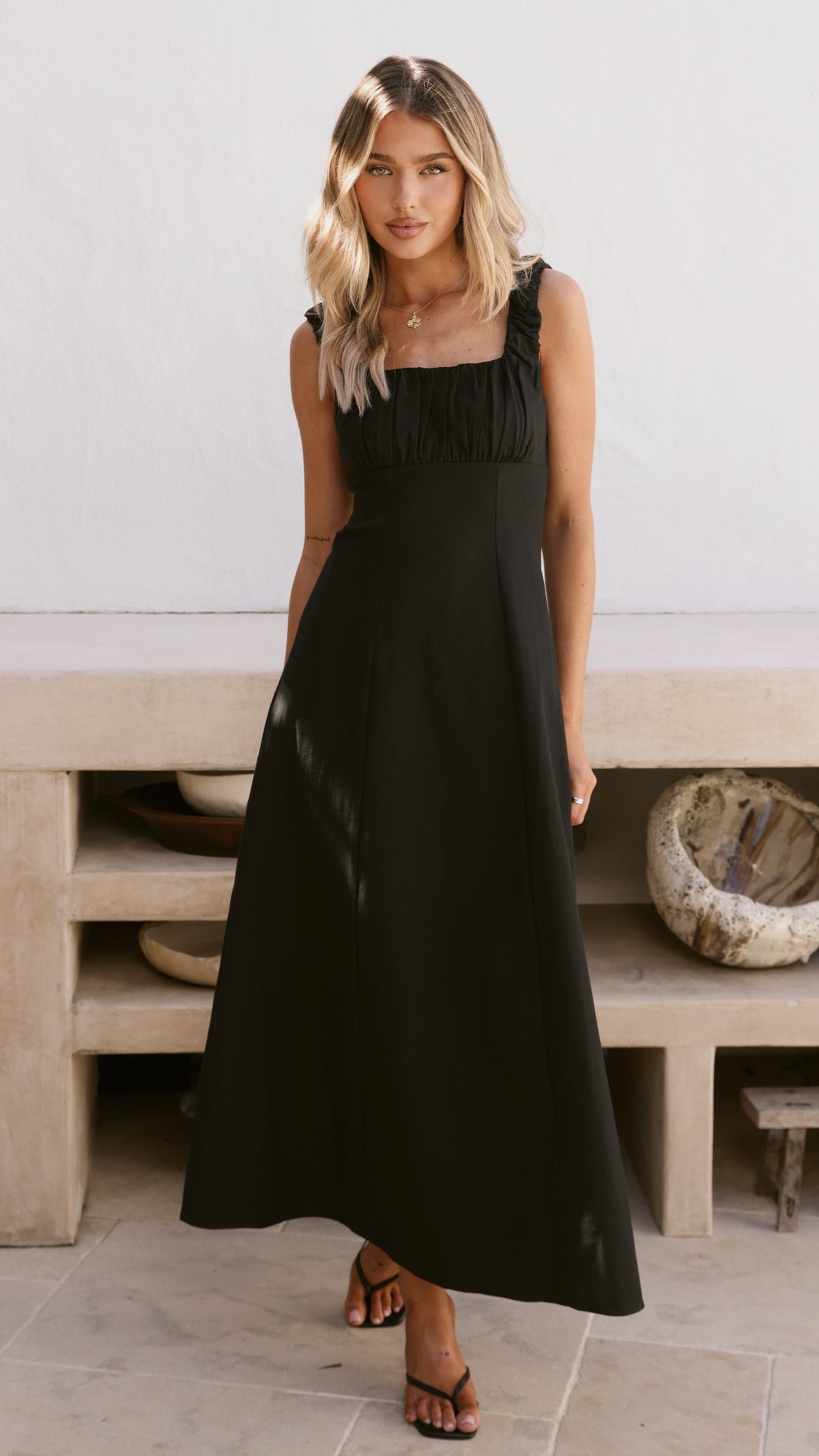 Adley Maxi Dress - Black - Billy J