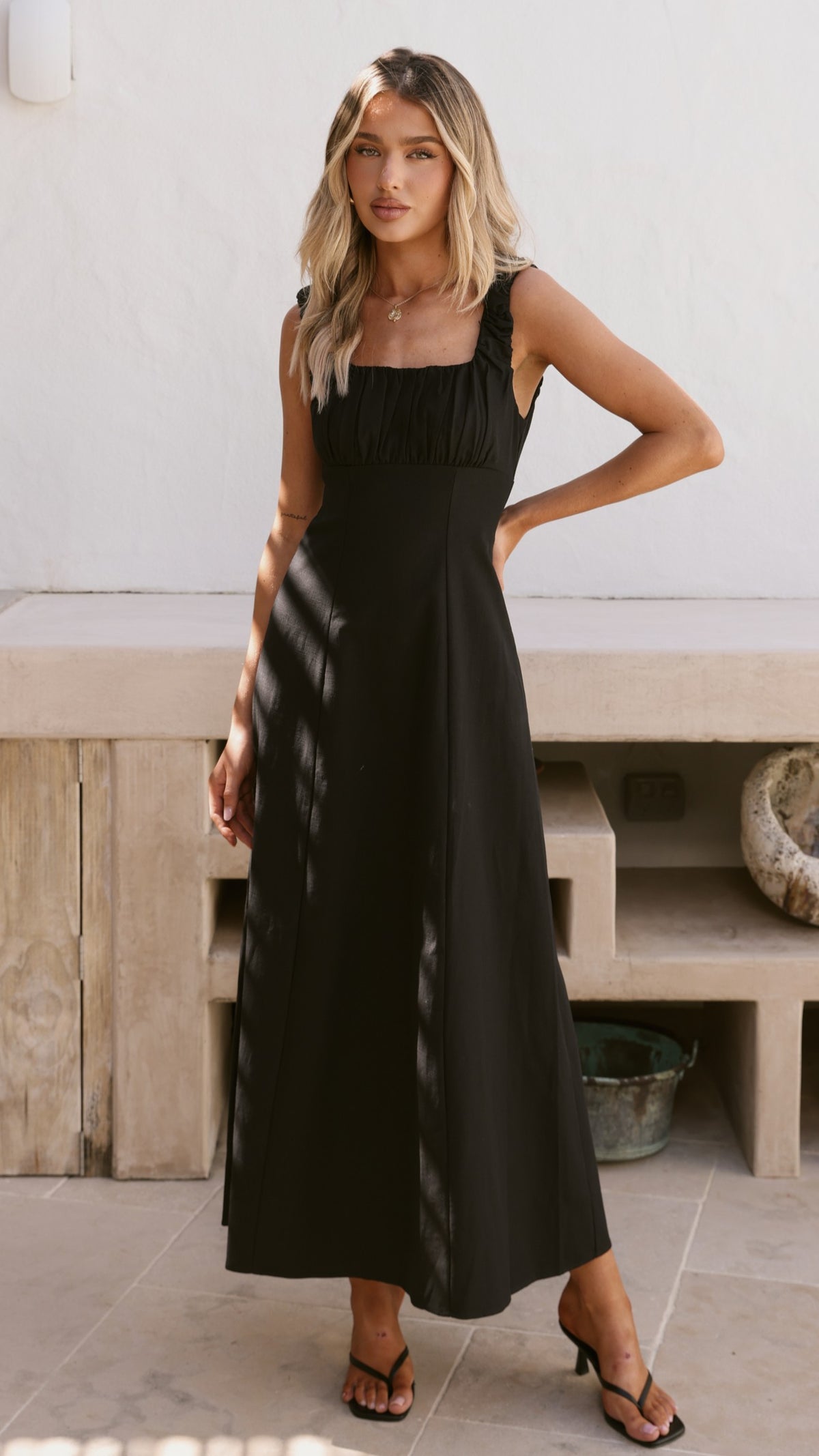 Adley Maxi Dress - Black - Billy J