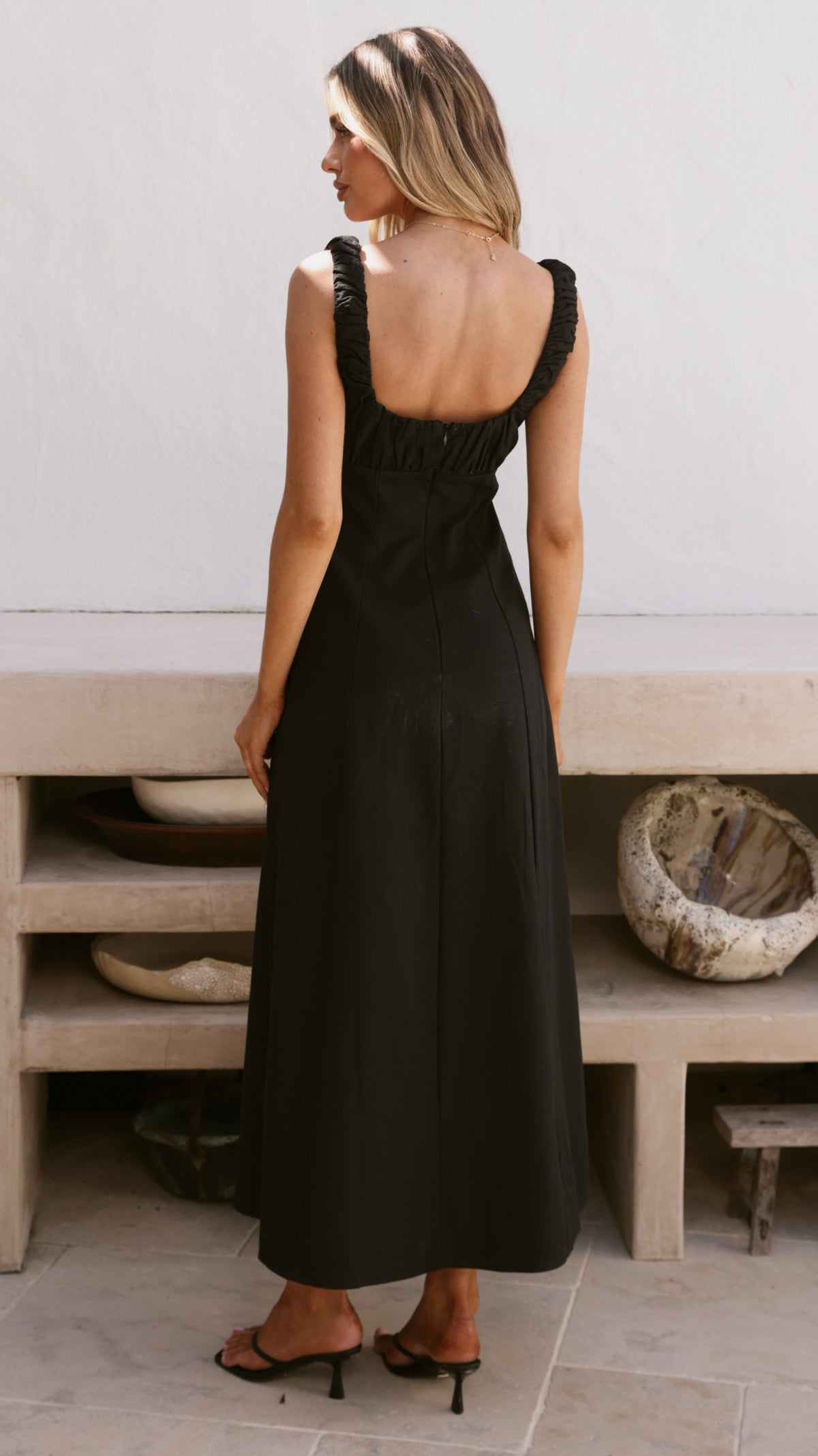 Adley Maxi Dress - Black - Billy J