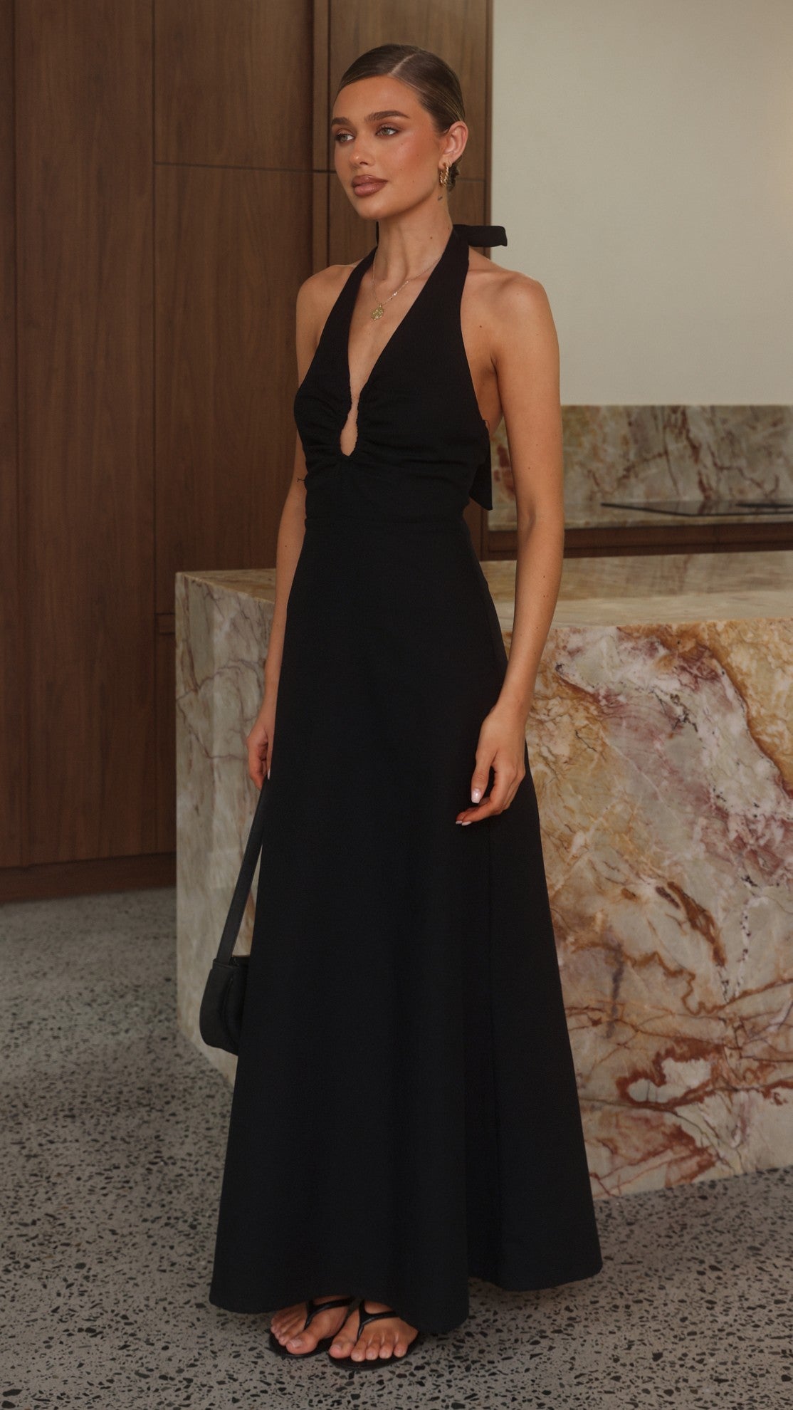 Larna Maxi Dress - Black - Billy J