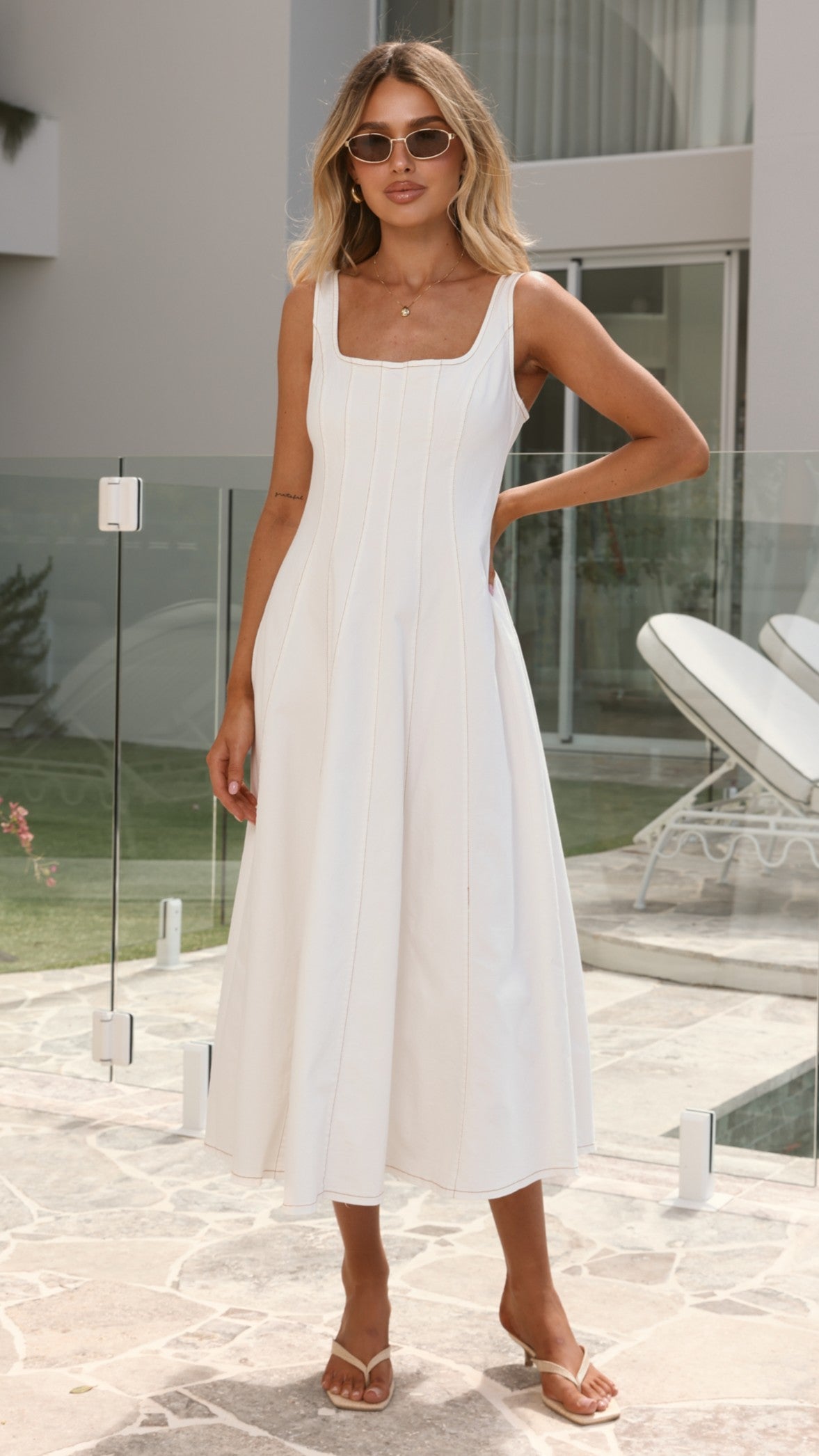 Blake Maxi Dress - White - Billy J