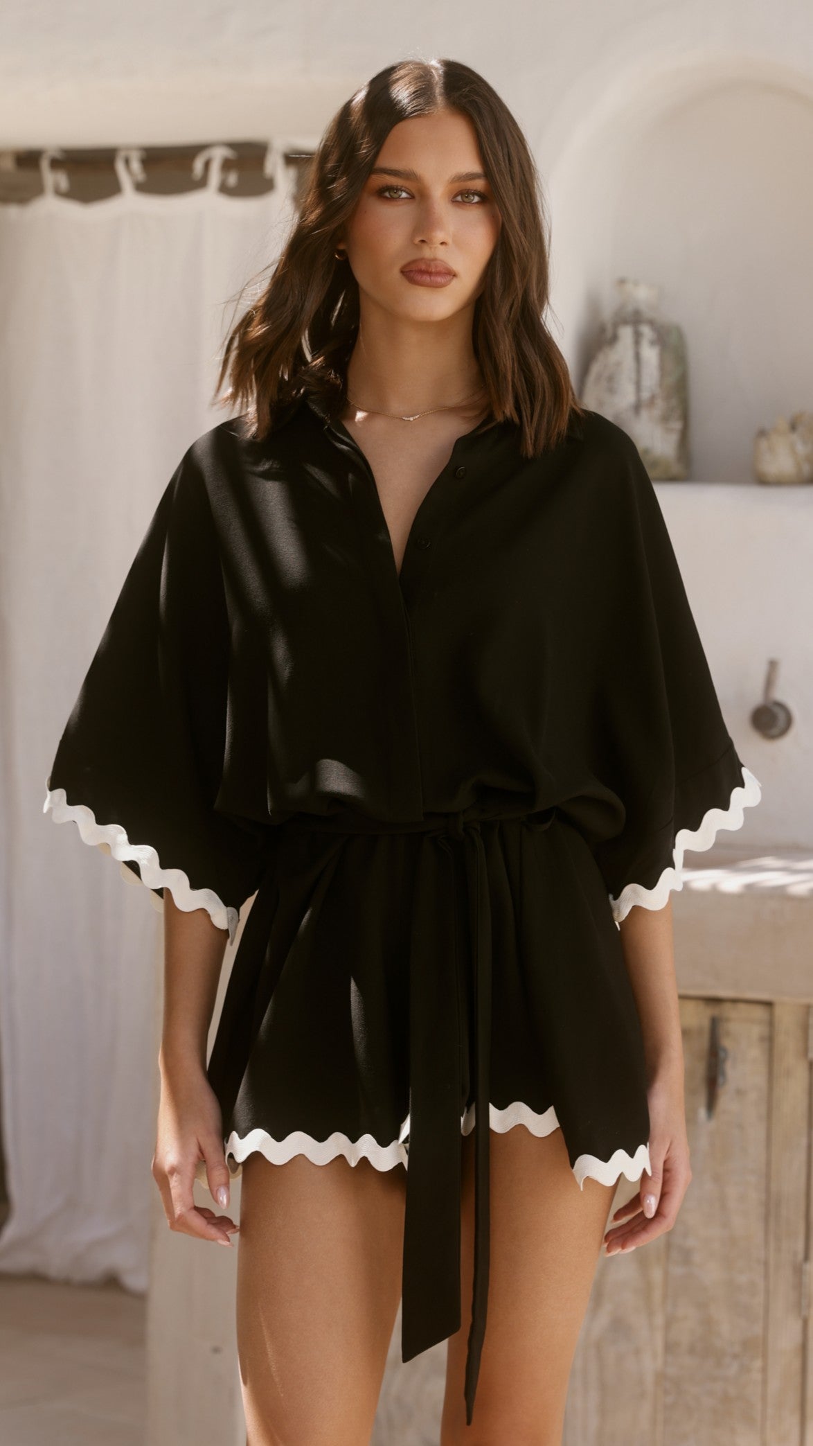 Tylah Playsuit - Black/White - Billy J