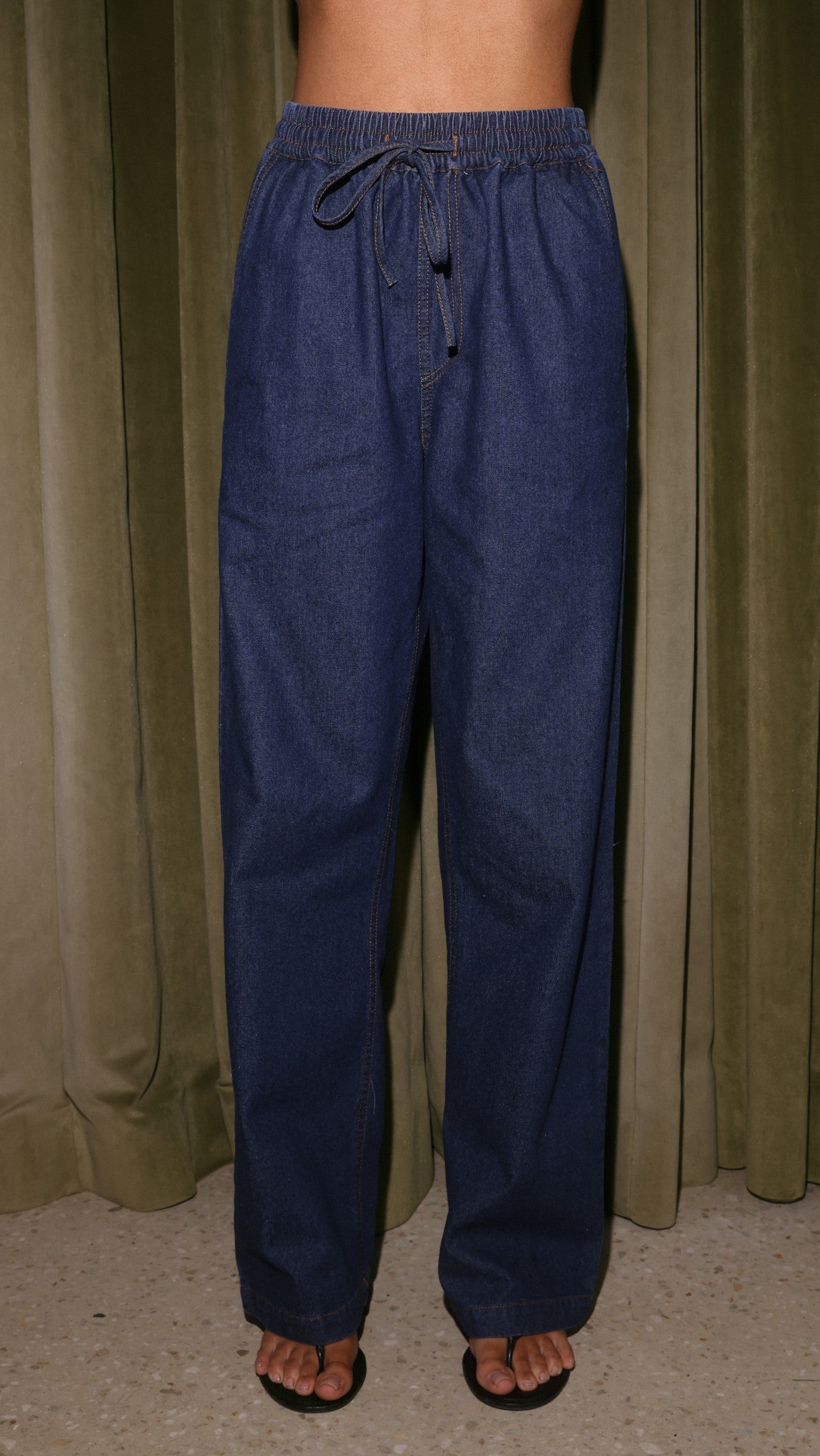 Zenia Denim Pants - Dark Blue - Billy J