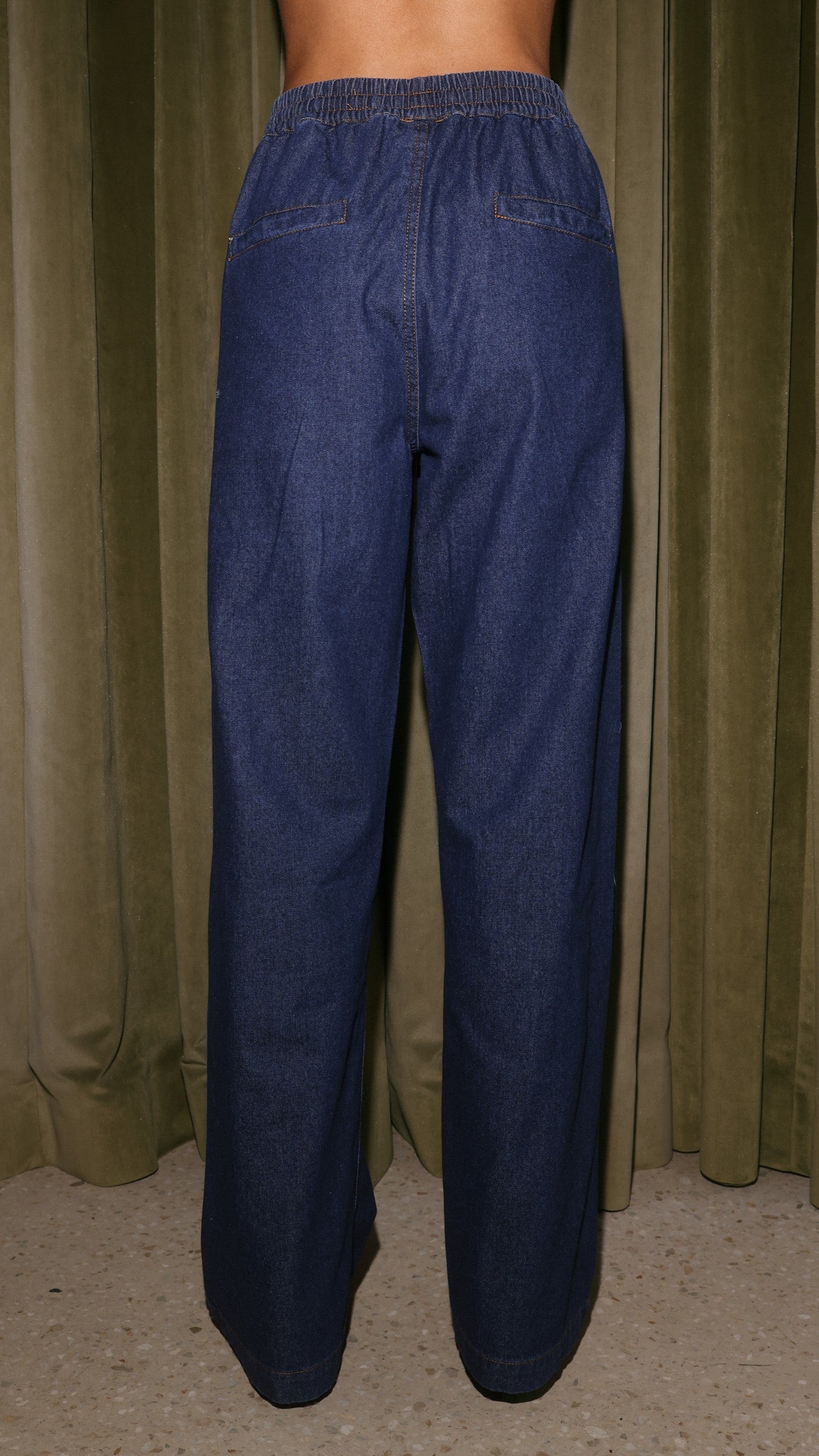 Zenia Denim Pants - Dark Blue - Billy J