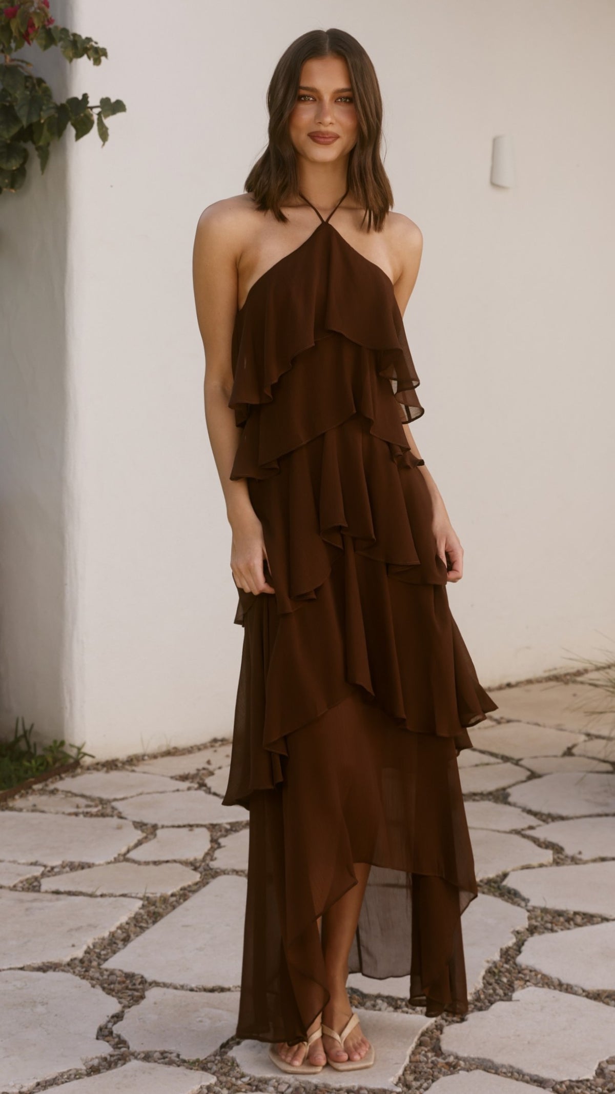 Soho Maxi Dress - Chocolate - Billy J